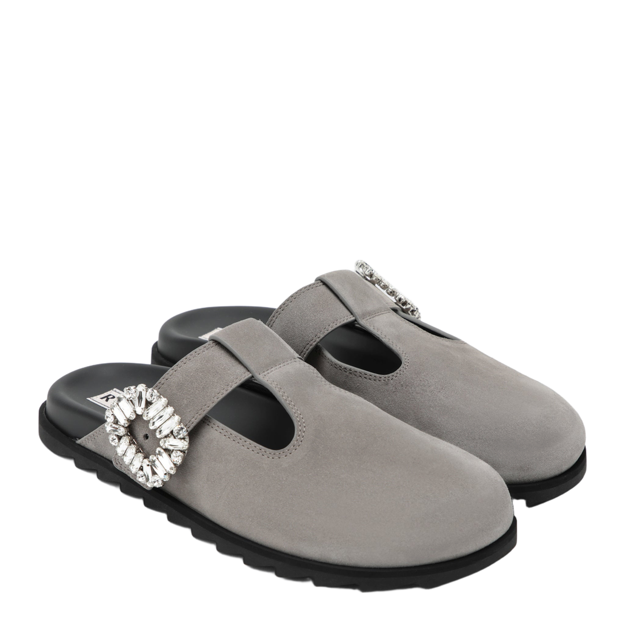 MAYFEYR - Roger Vivier - Slidy Viv Mules In Suede Clay-Coloured - RVW62542100J9EB213