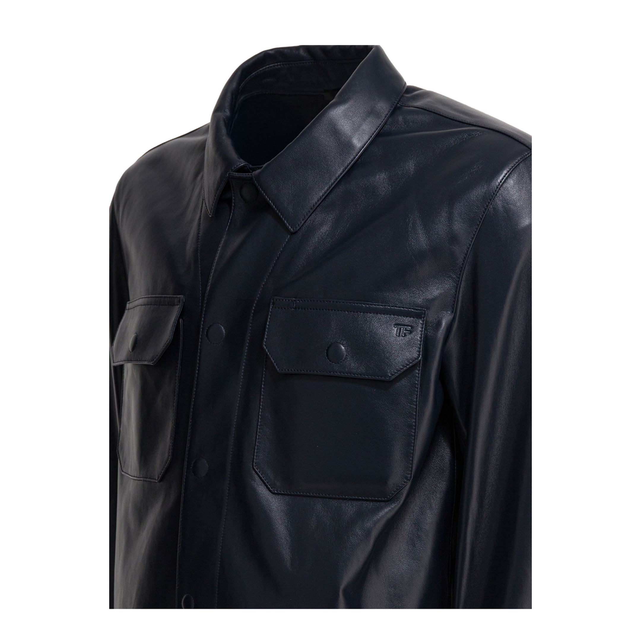 MAYFEYR - Tom Ford - Leather Overshirt Jacket - LJS018LMN035UCC