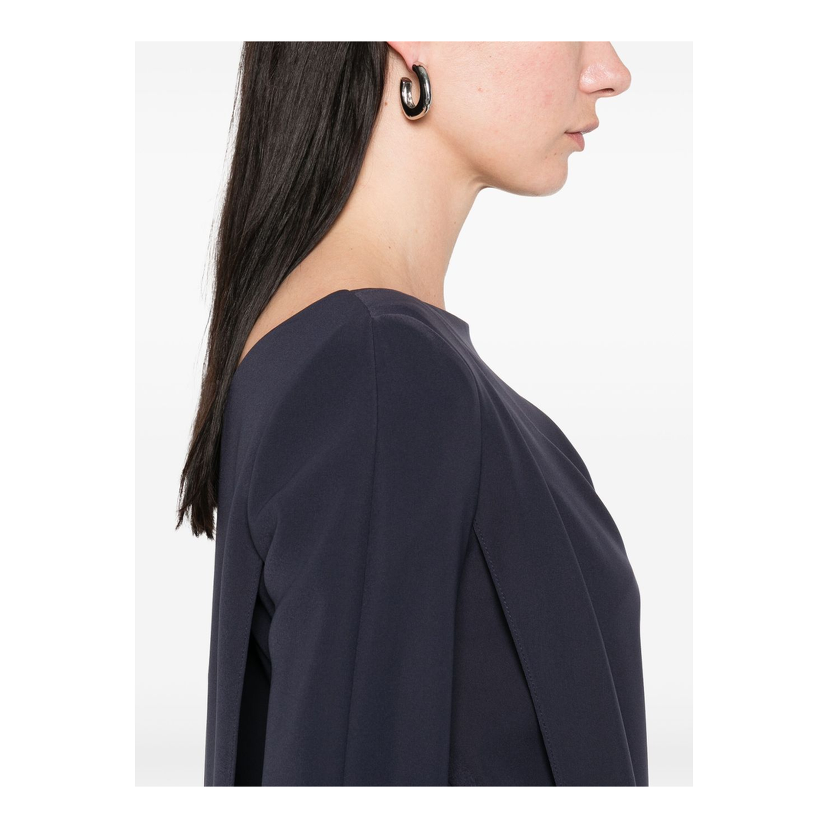 Prussian Blue Overlapping Panel Cady Dress