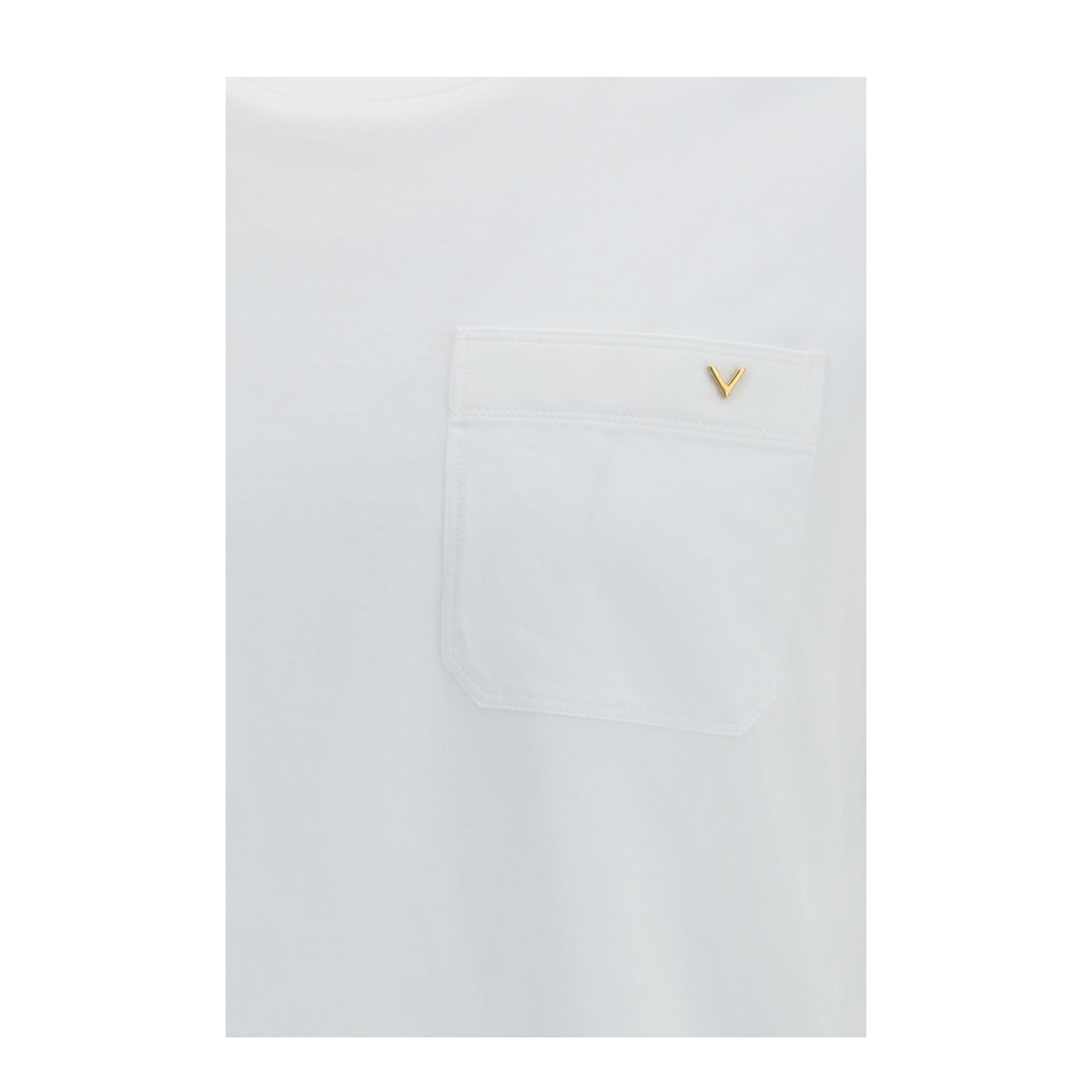 MAYFEYR - Valentino - Cotton T-Shirt With Vgold - 8V0MG10VBGR