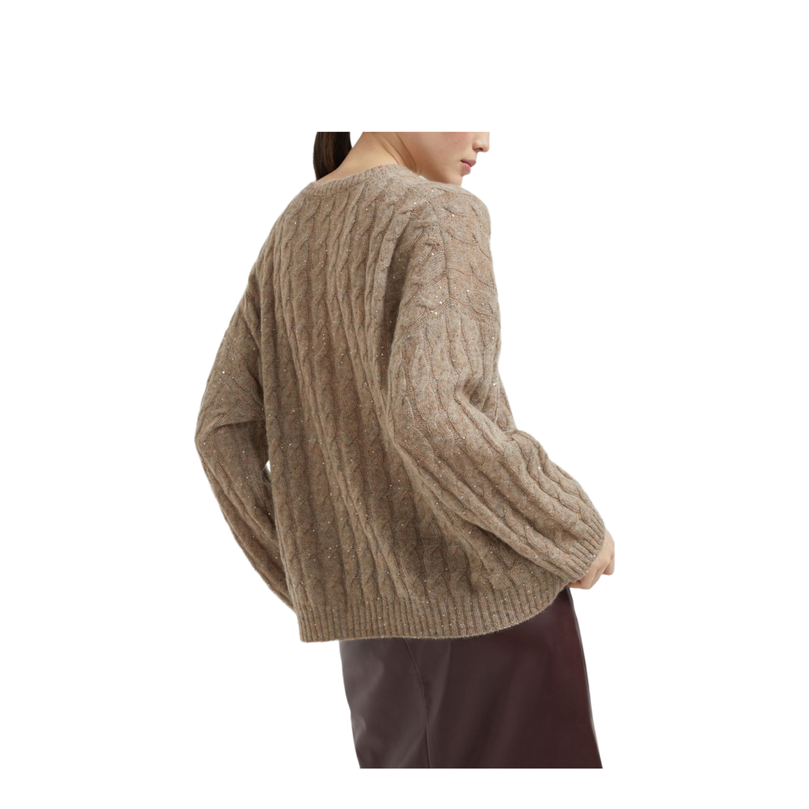 Sesame Beige Crew Neck Long Sleeve Jumper
