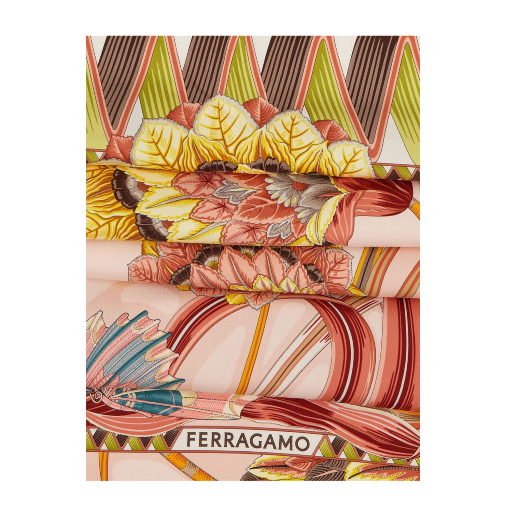 Printed Silk Scarf - Pink