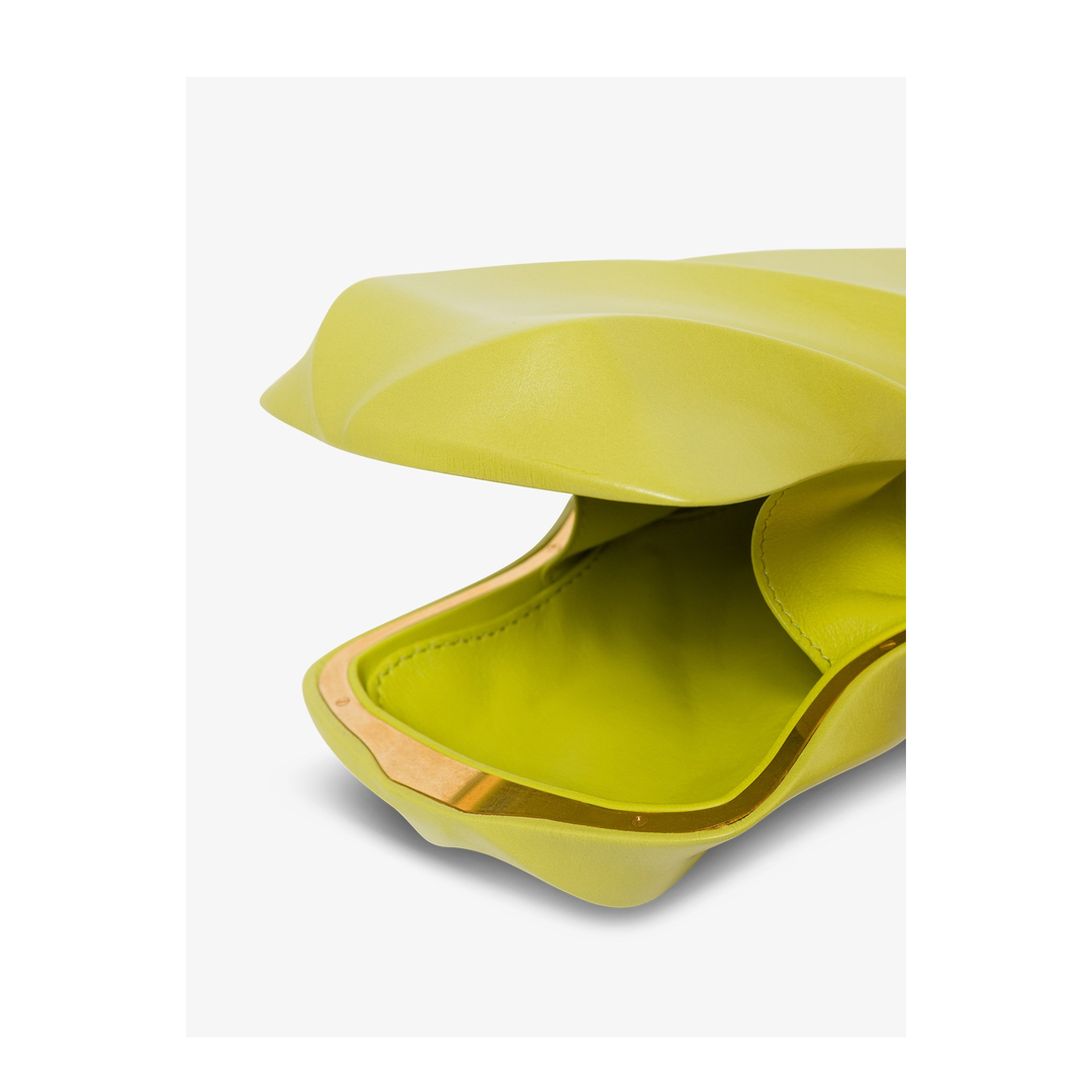 Whirl Leather Clutch Bags - Light Green