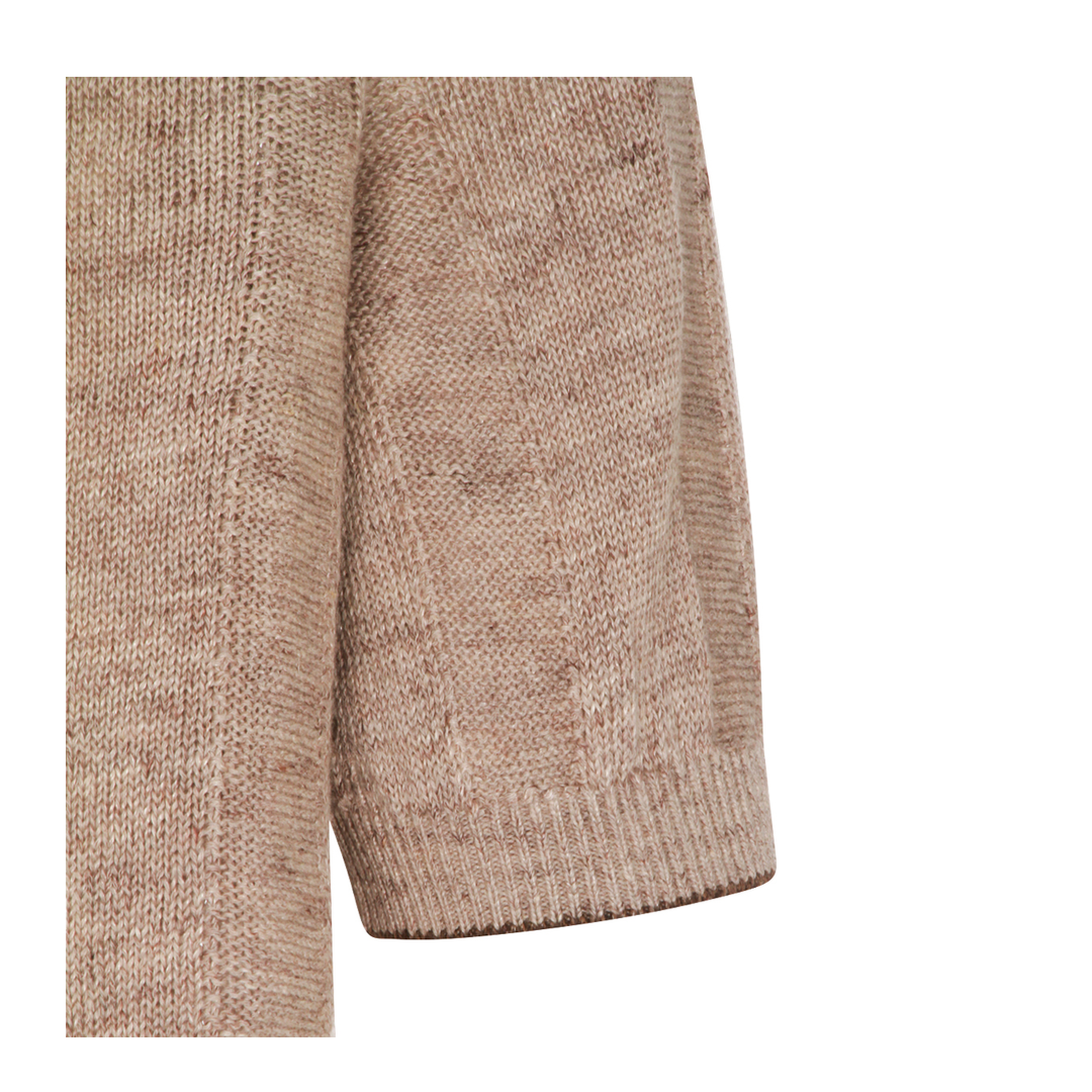 Ribbed Button Polo Shirt Brown