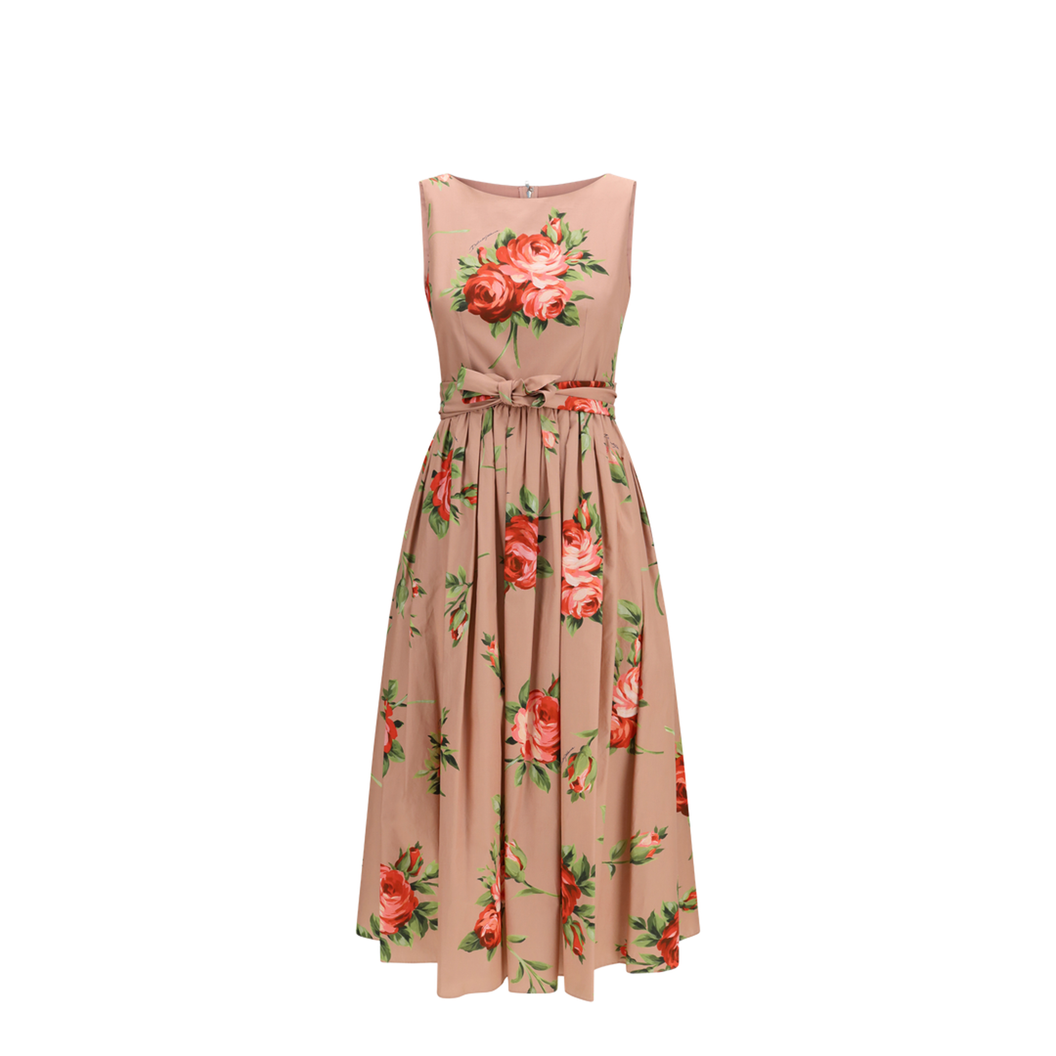 MAYFEYR - Dolce & Gabbana - Cotton Dress With Rose Bouquet Print - F612PTHS5UT