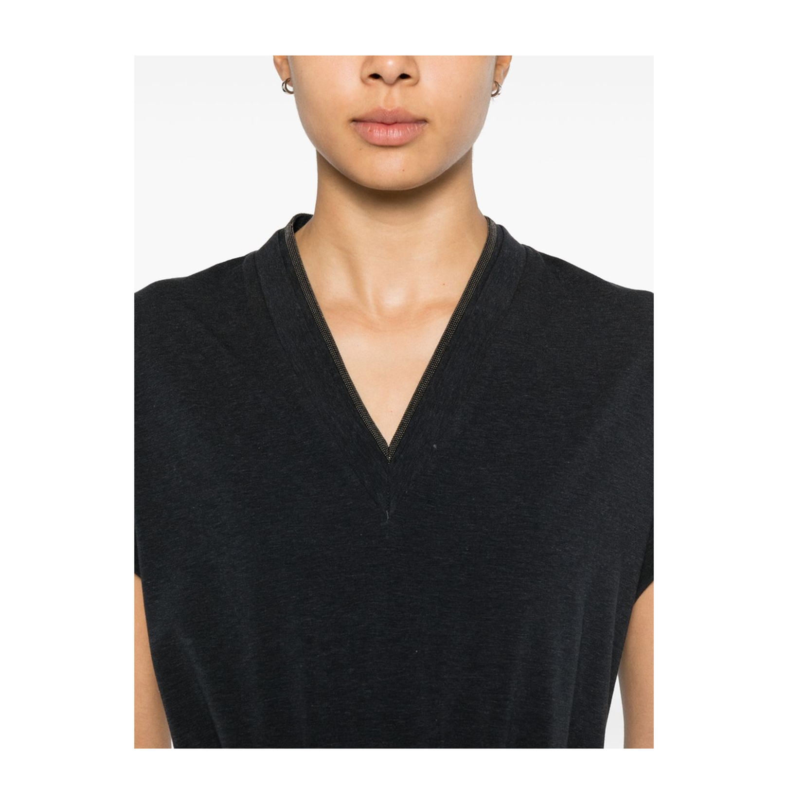 Cotton V-Necked T-Shirt
