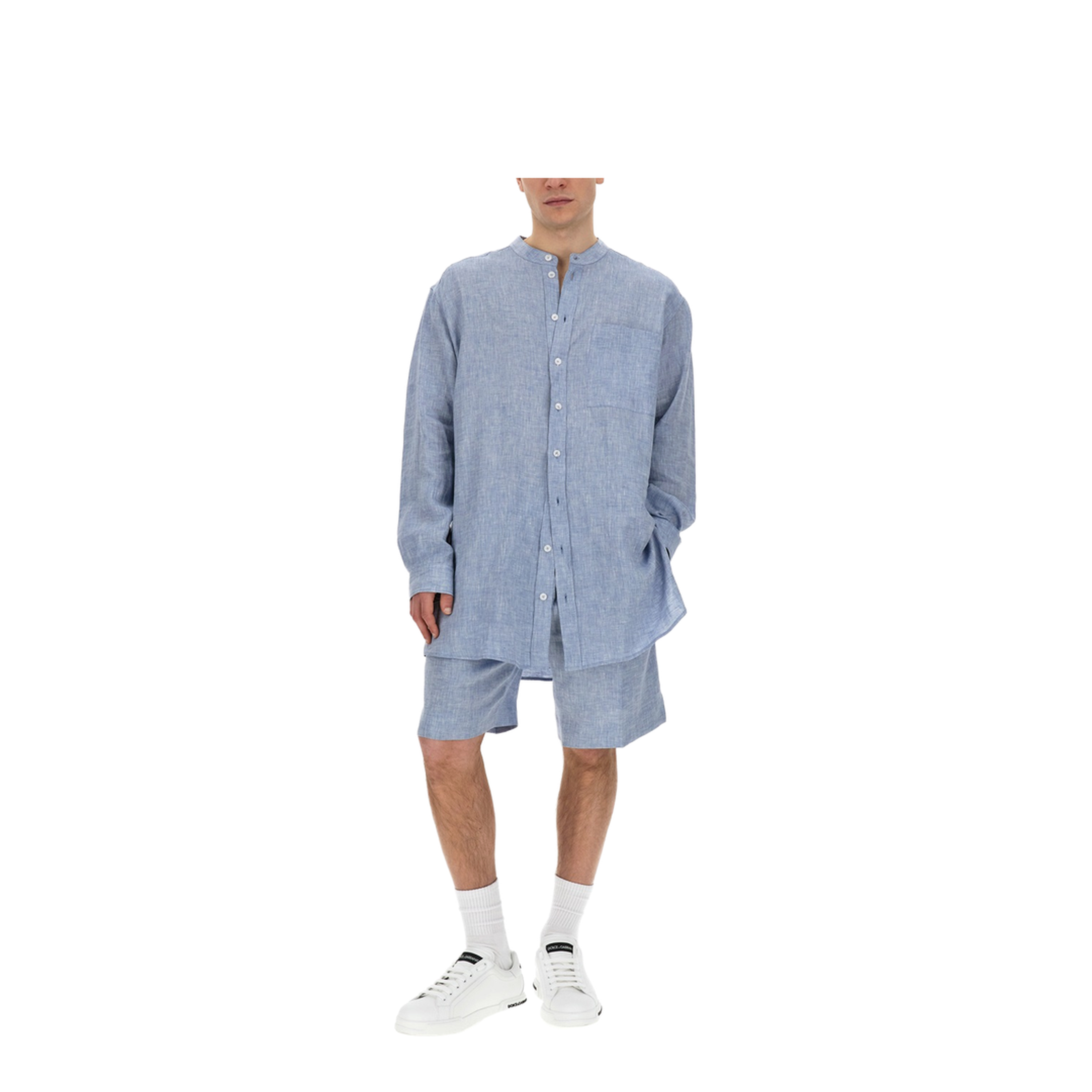 Shirt with Mandarin Collar