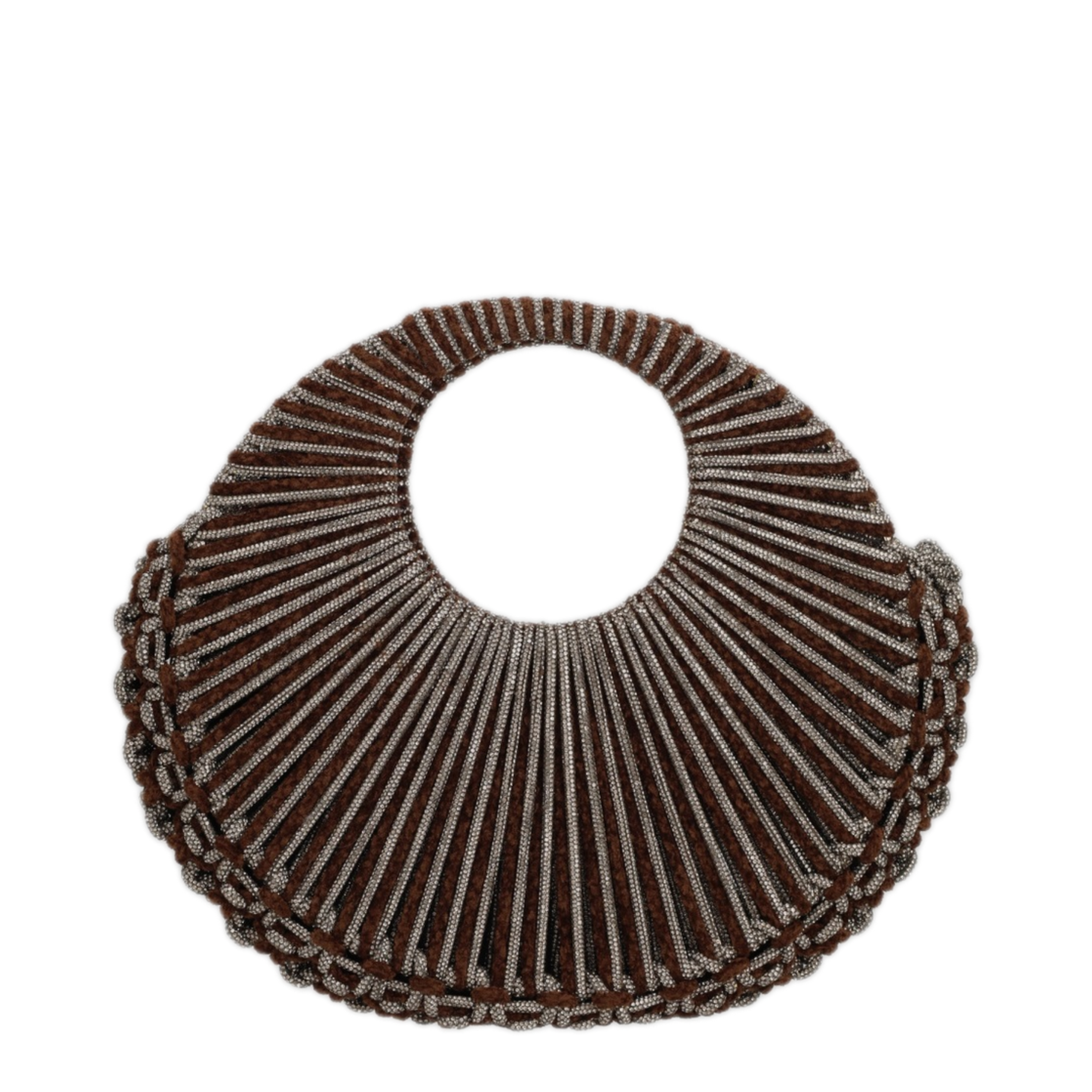 MAYFEYR - Hibourama - Medium Crystal Velvet Handbag Choco - JAYAMEDIUMCRYSTALVELVETCHOCO