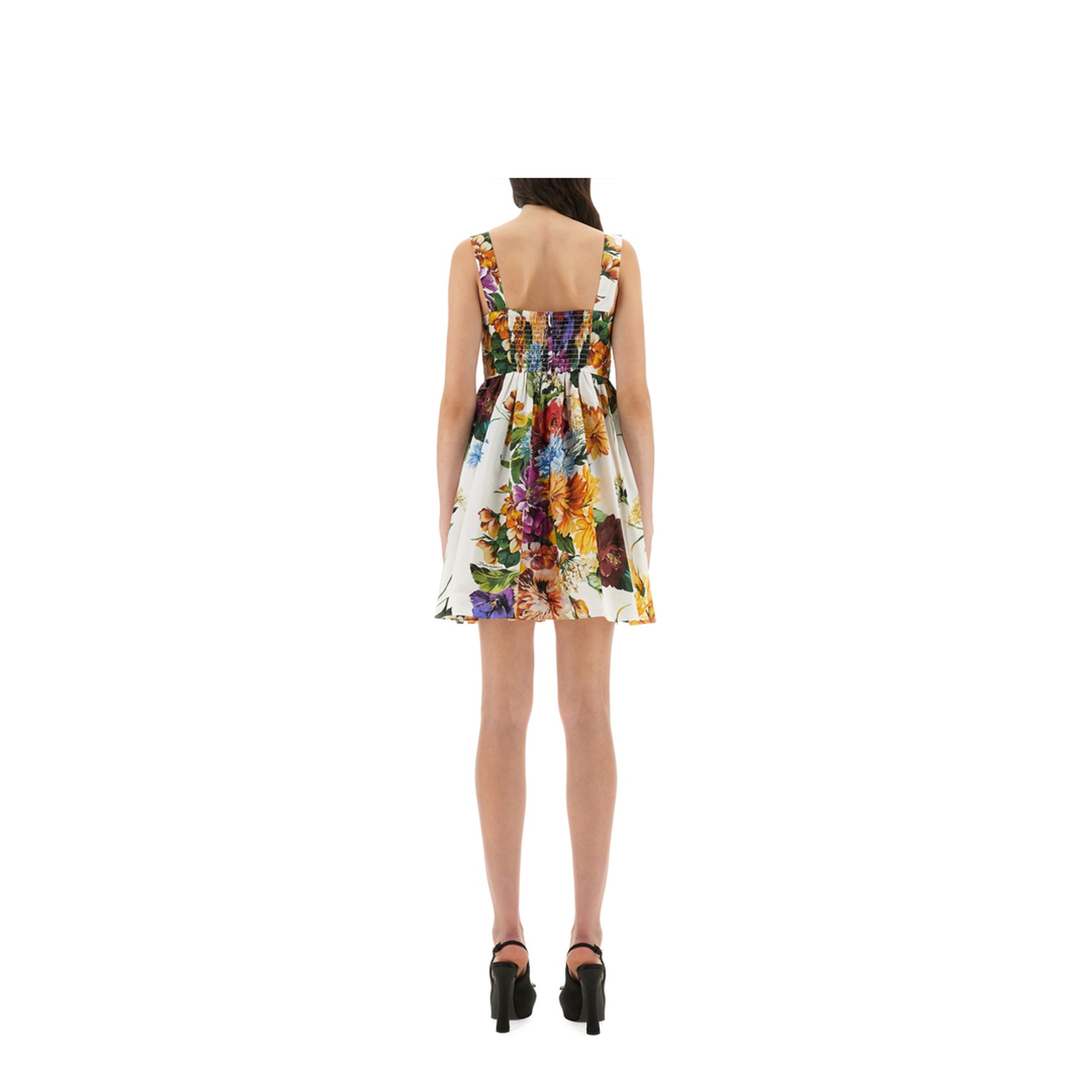 Bouquet Print Poplin Dress