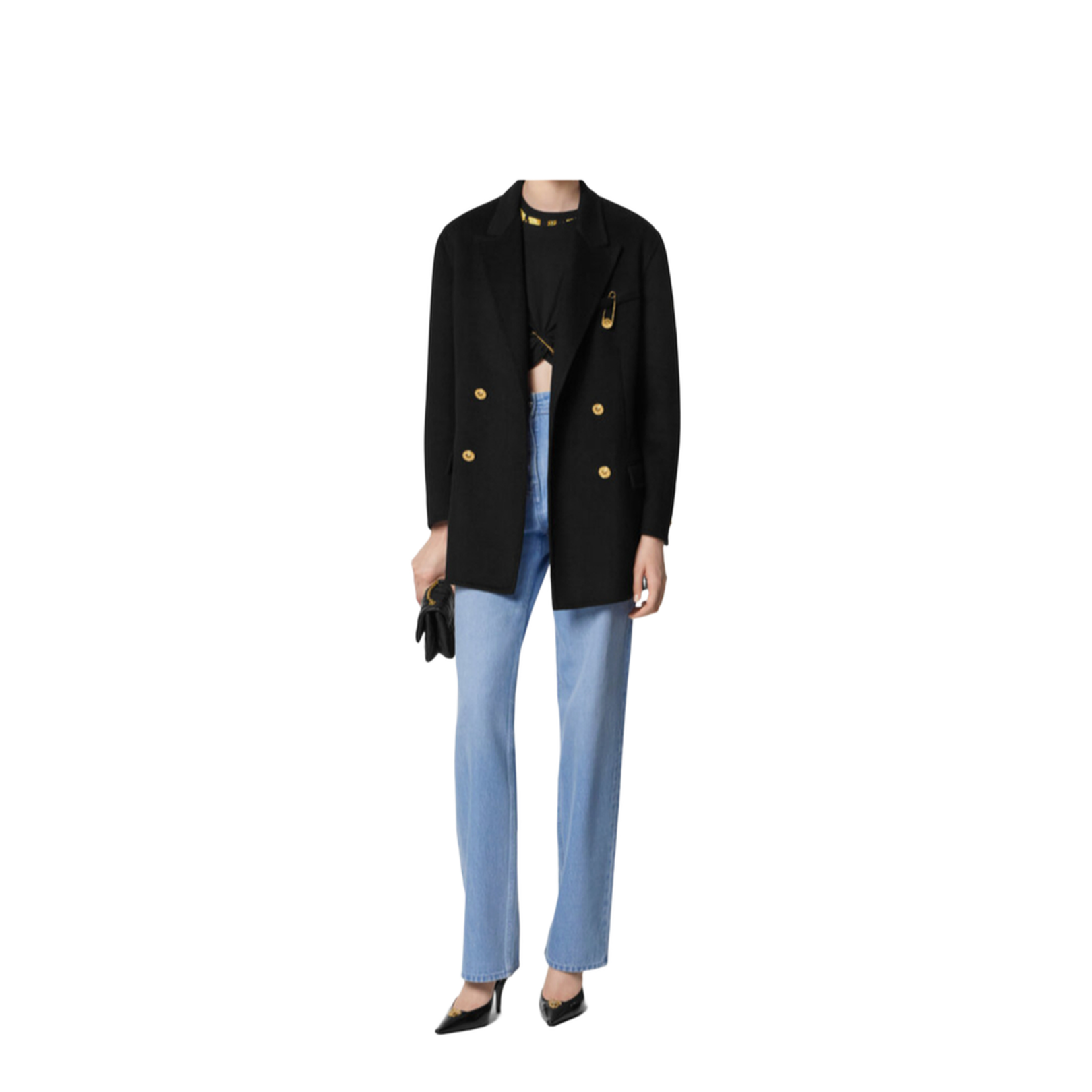 Wool and Cachemire Double-breasted Coat