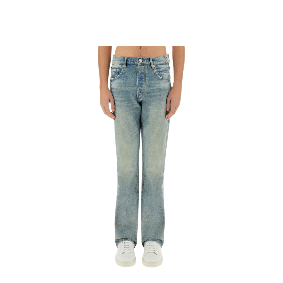 MAYFEYR - Purple Brand - Coated Flare Jeans - P004TPLG125LTINDIGO