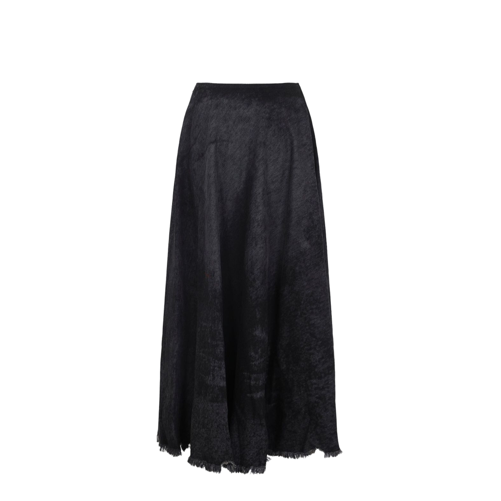 Full Skirt in Lasered Cotton-Hemp Denim
