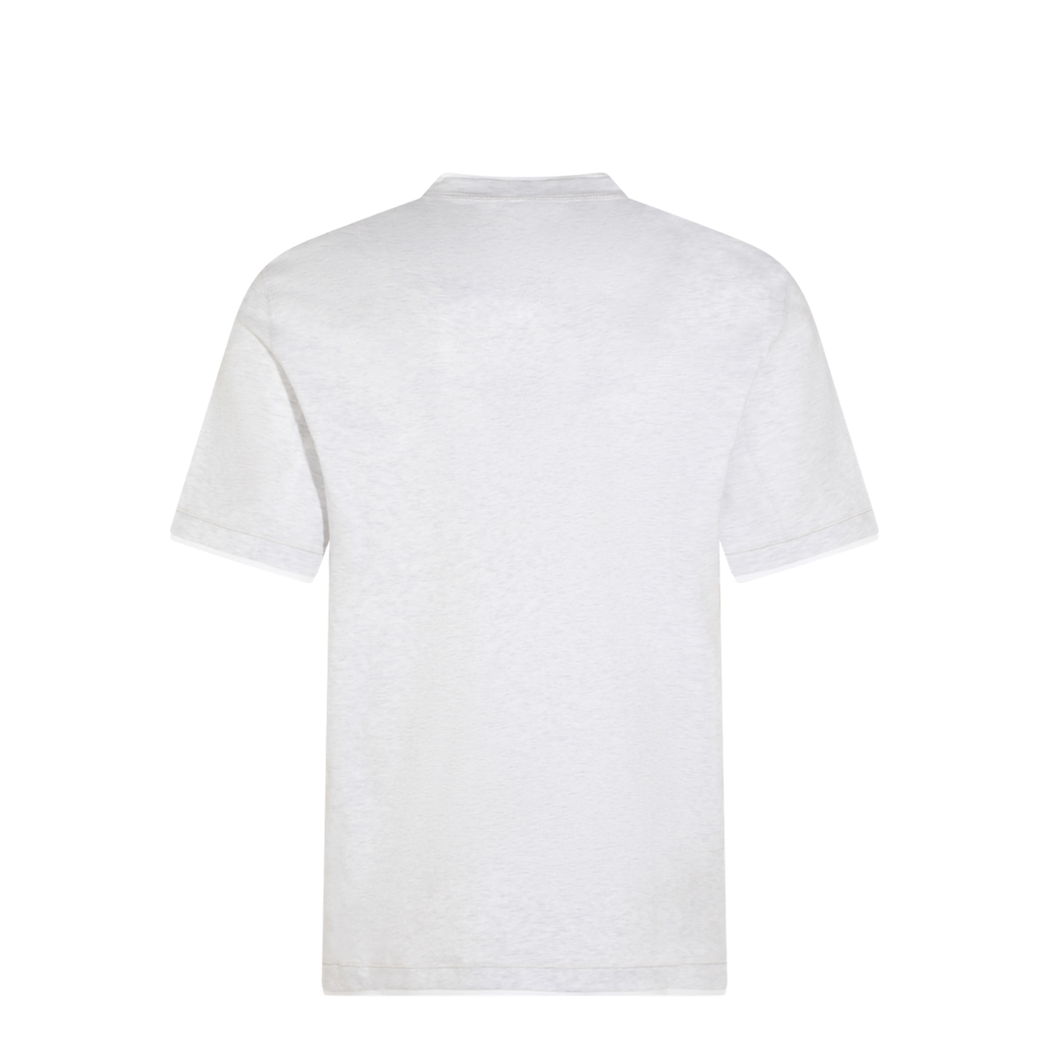 T-Shirt with Faux-Layering in Pearl Grey