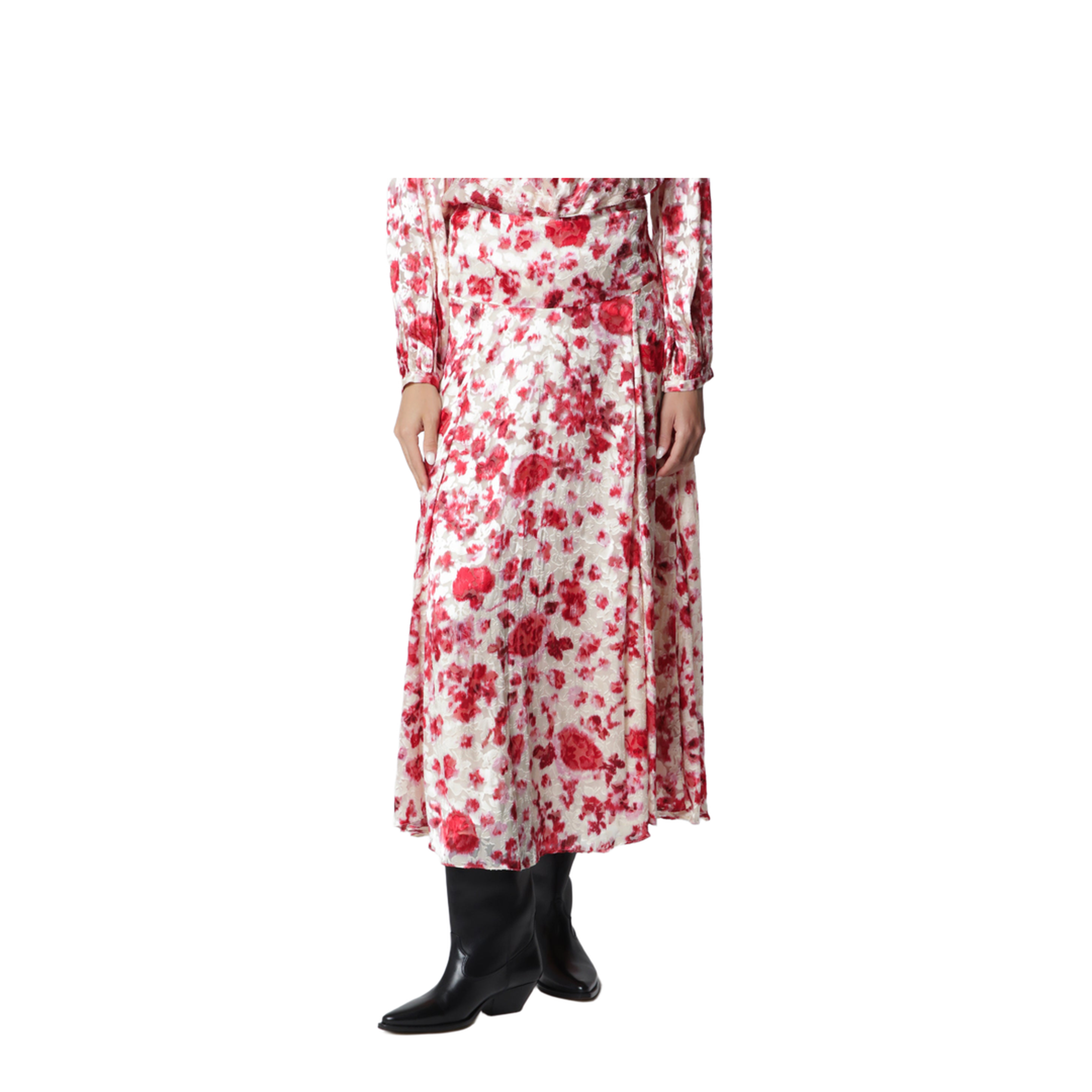 MAYFEYR - Isabel Marant - Hilza Skirt In Printed Silk Dévoré Georgette - JU0551FAD3J14IECPK