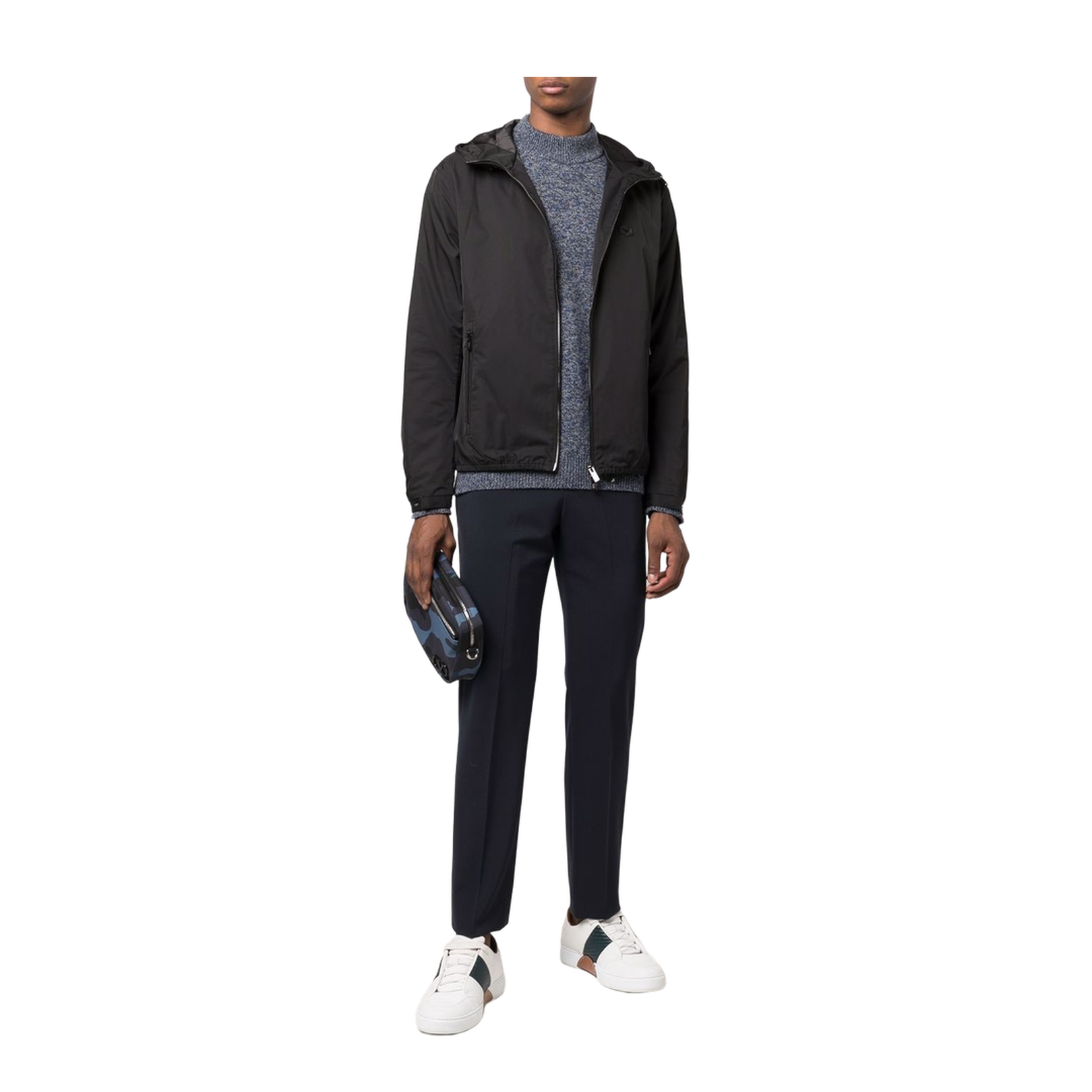 Water-Repellent Hooded Jacket