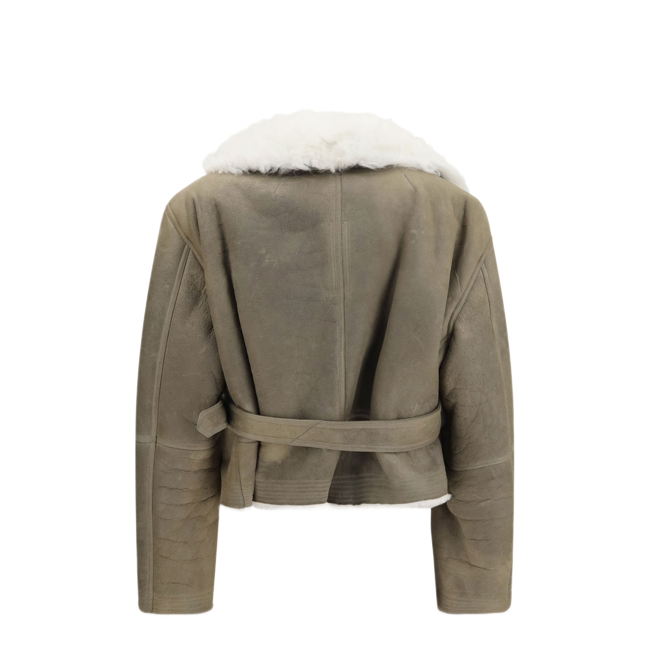 MAYFEYR - Rick Owens - Cropped Suede And Shearling Flight Jacket - RP02F5727LSHCTS