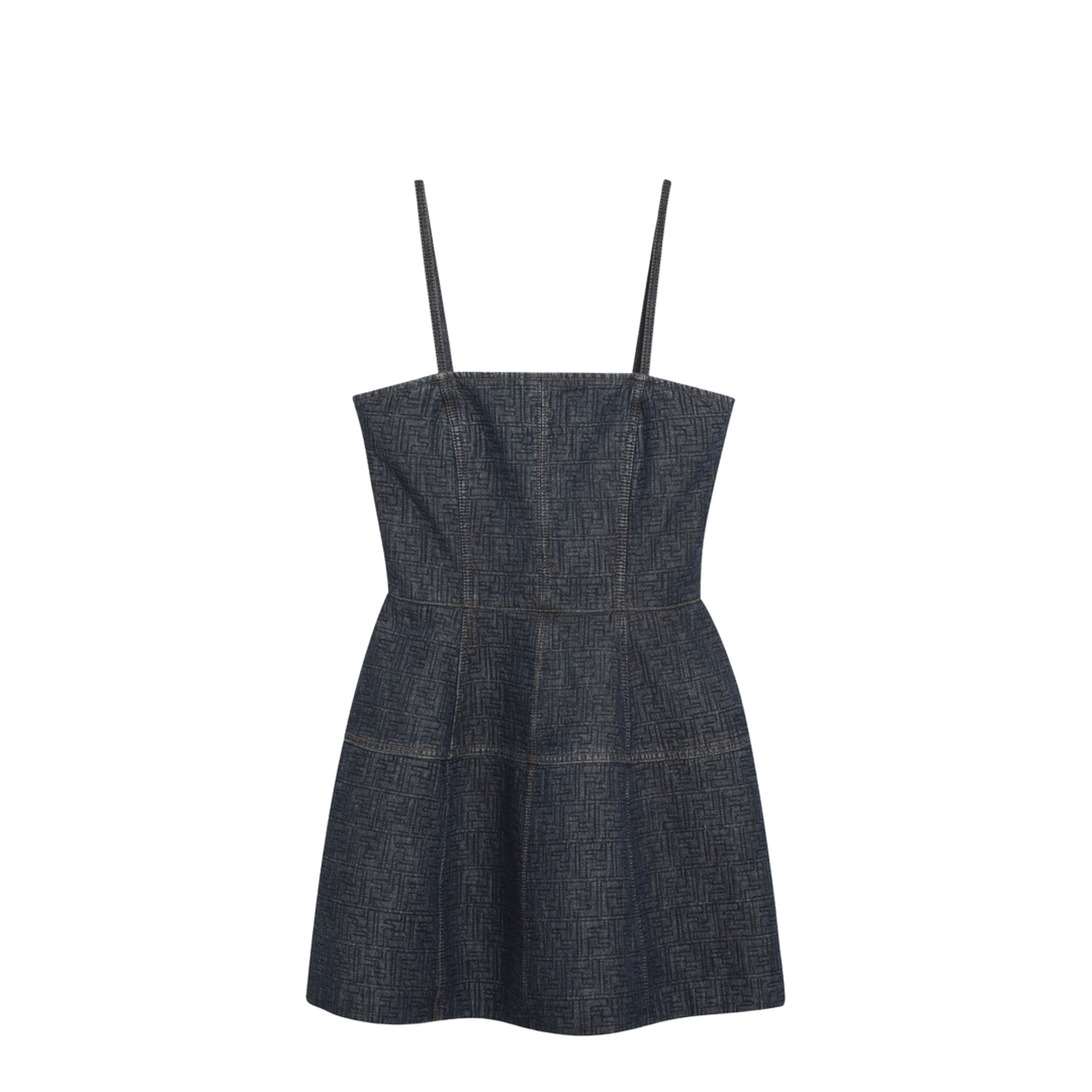 Dark Blue FF Denim Bustier Dress