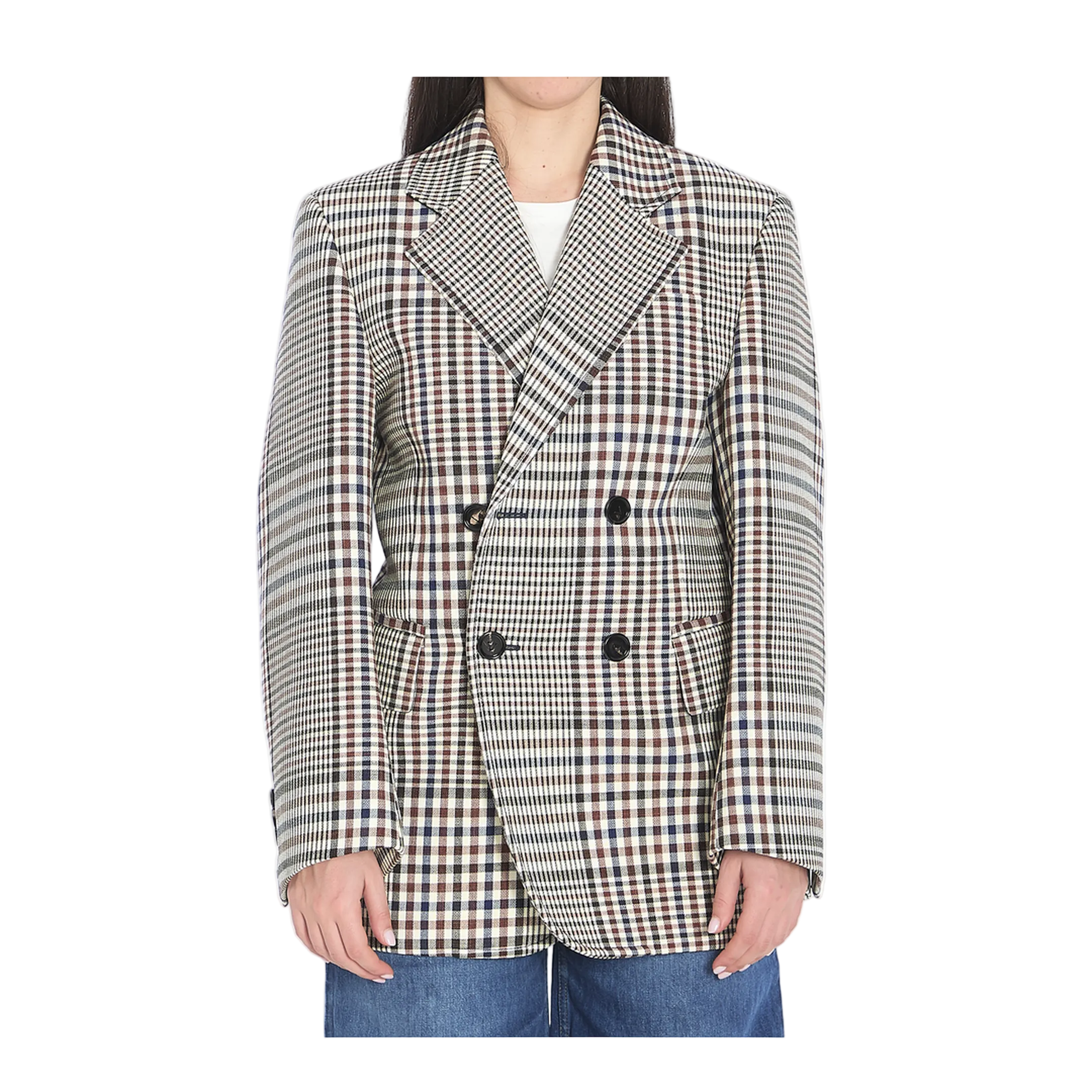MAYFEYR - Bottega Veneta - Double-Breasted Check Blazer - 812007V4Y602408