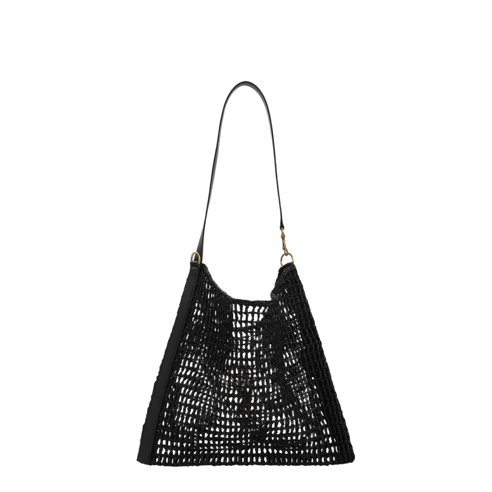 Oxalis Raffia Shoulder Bags - Black