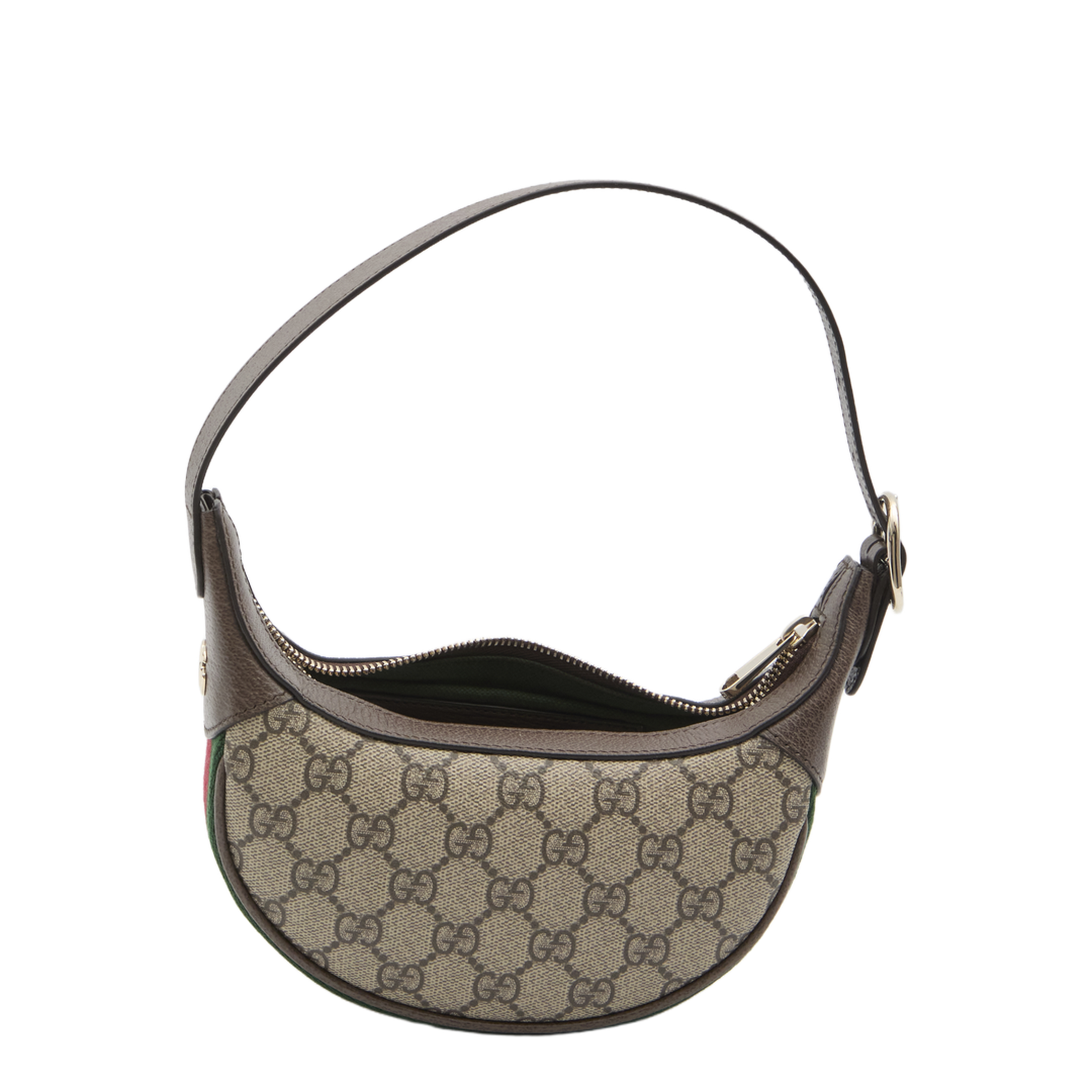 Ophidia Small GG Monogram Coated Fabric Shoulder Bag - Beige/Brown