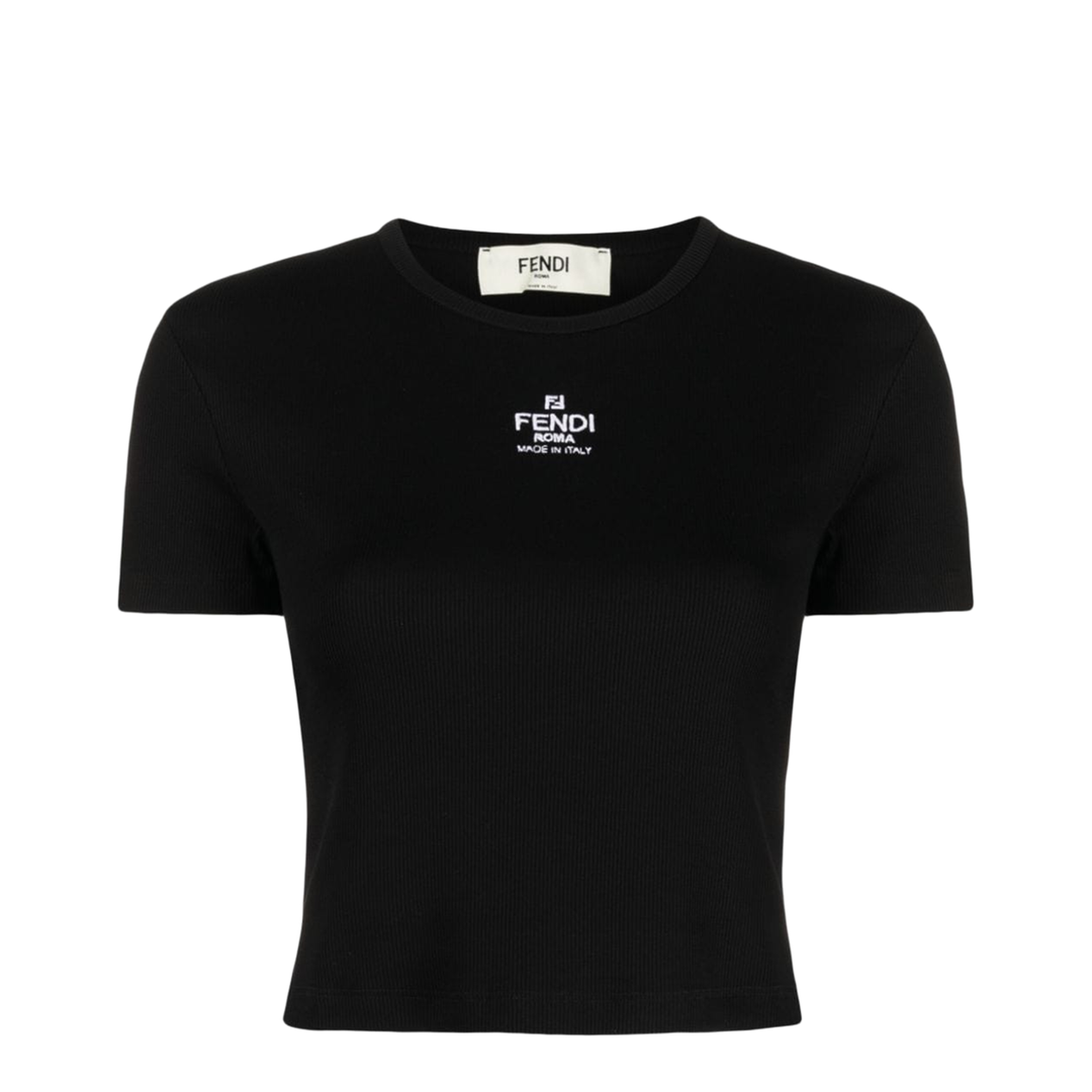 Black Cotton Top with Logo