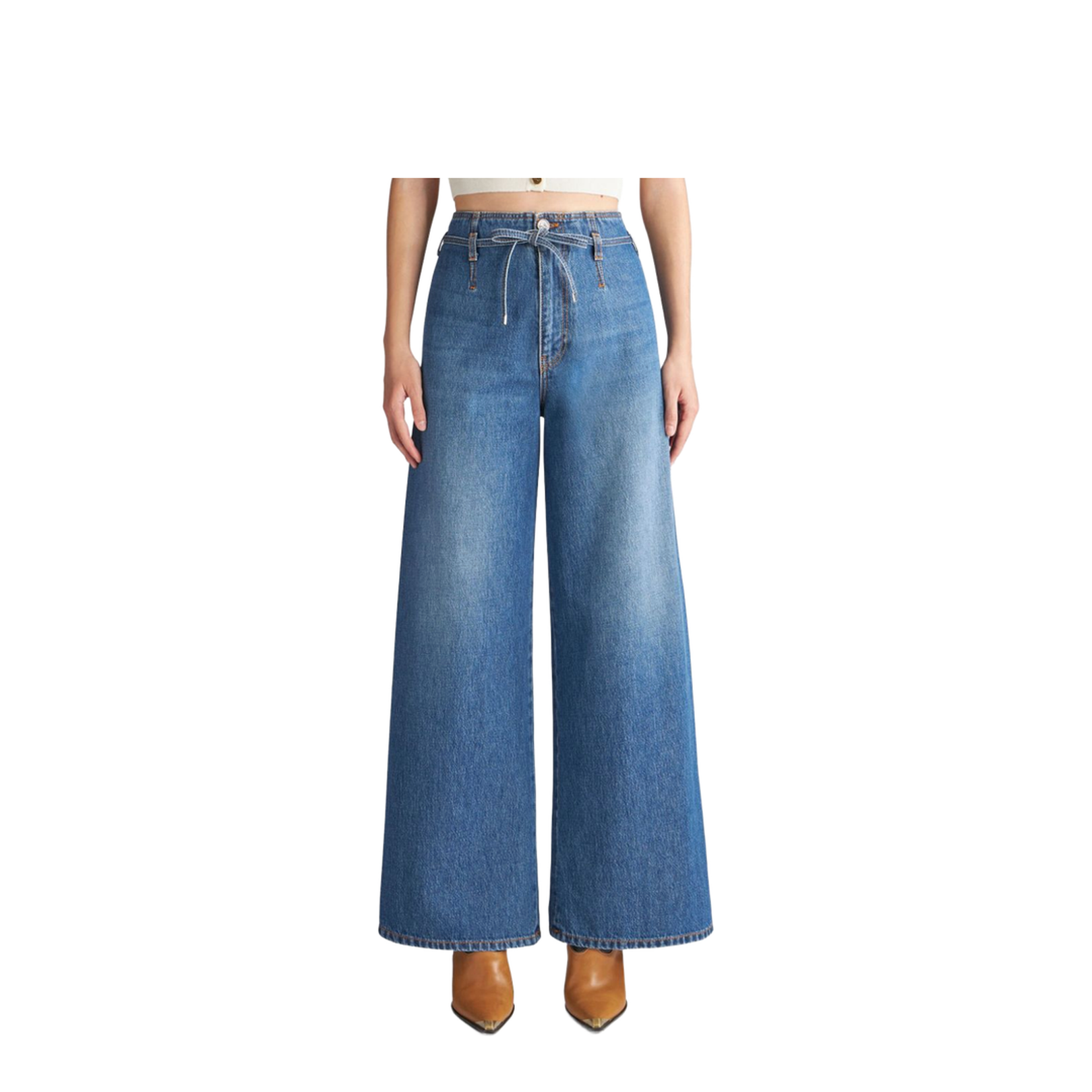 Wide Leg Denim Jeans