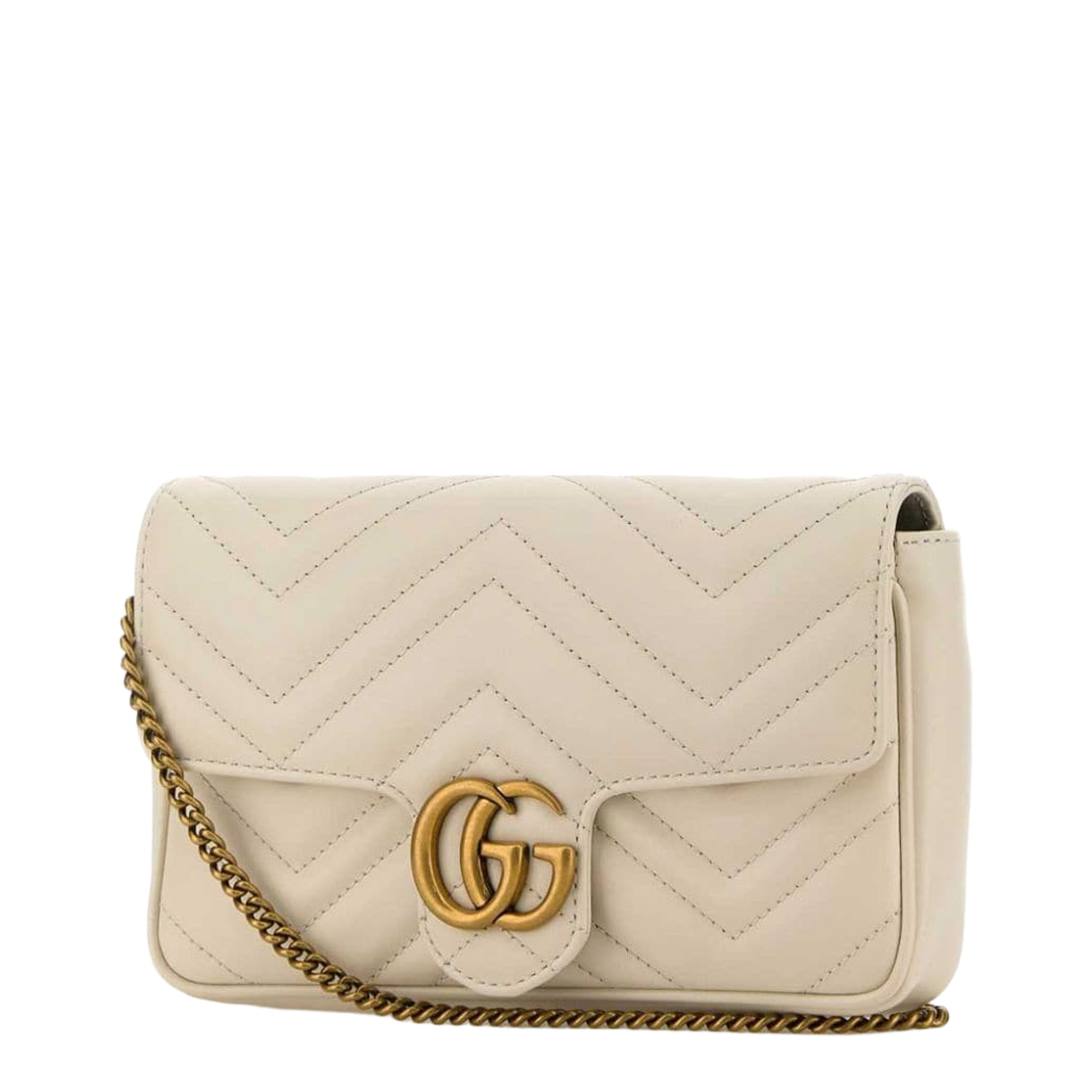 GG Marmont Canvas Shoulder Bag - Beige