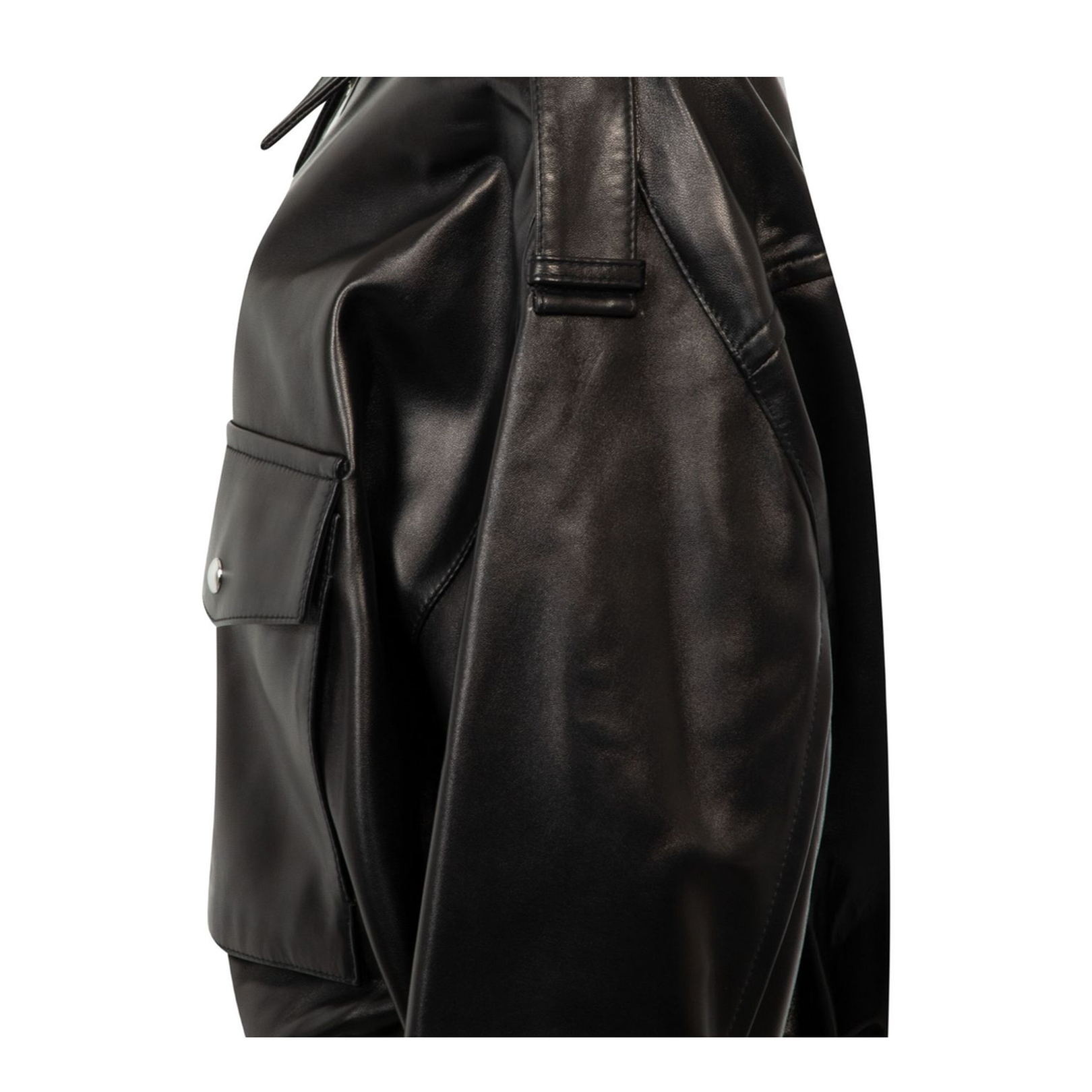 Black Front Zip Fastening Jacket
