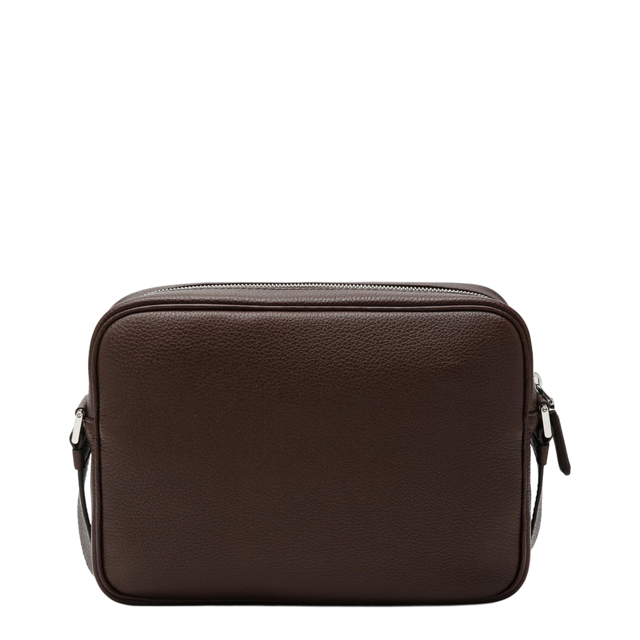 Burnt Brown Leather Crossbody Bag