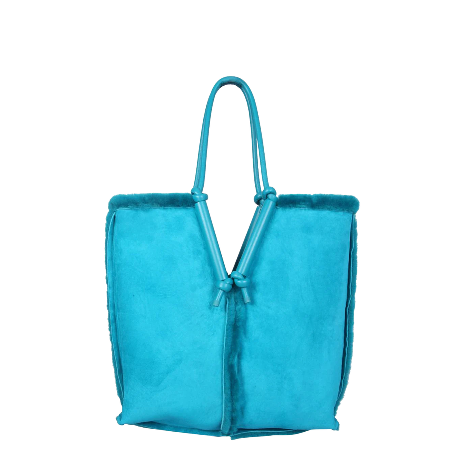 Bolster Medium Lambskin Tote Bags - Blue
