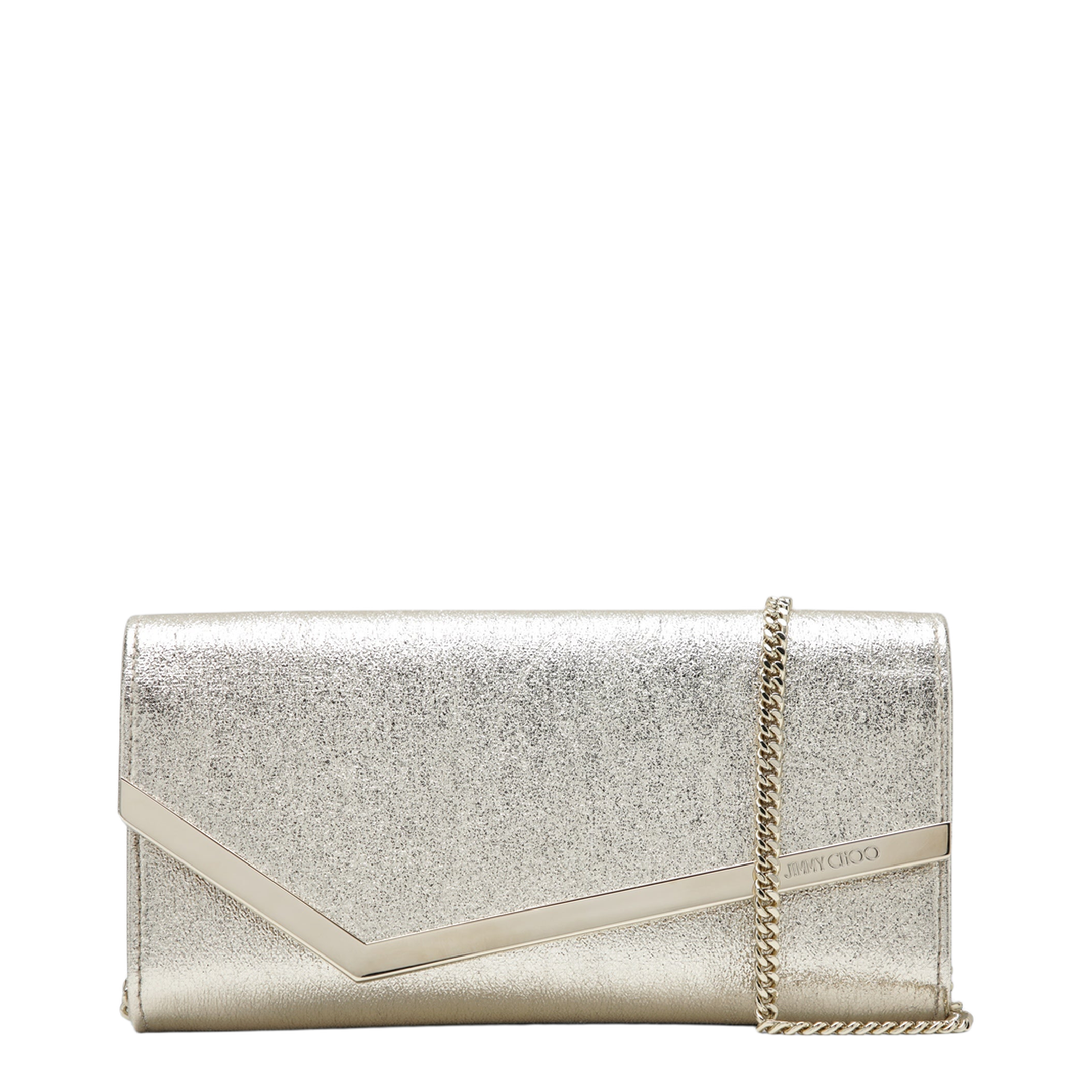 MAYFEYR - Jimmy Choo - Brilliance Fabric Clutch In Platinum Ice - EMMIEDXBOO1389