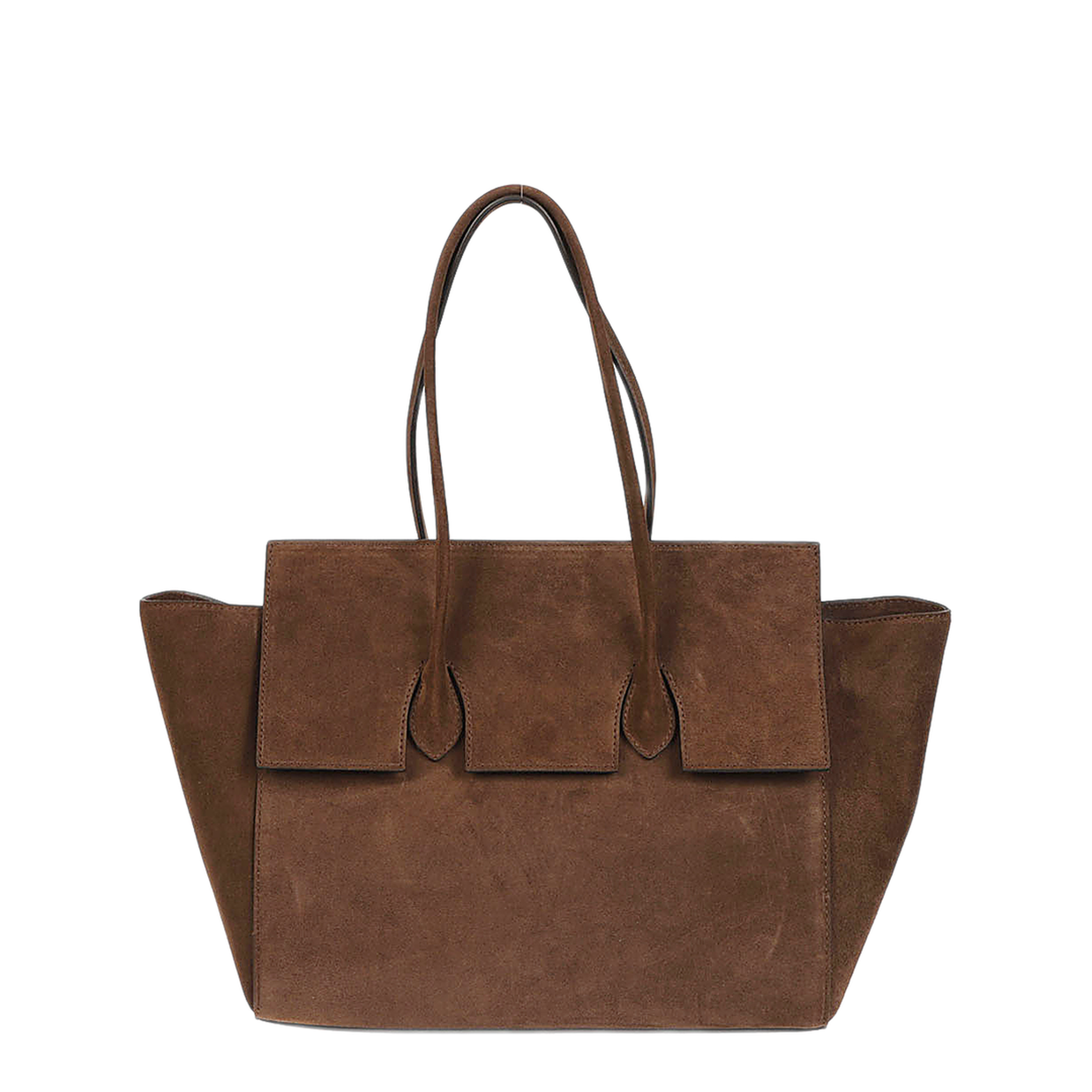 MAYFEYR - ROUNN - Felice Flap Brown Leather Tote Bag - FELICEFLAP31CHOCOLATE