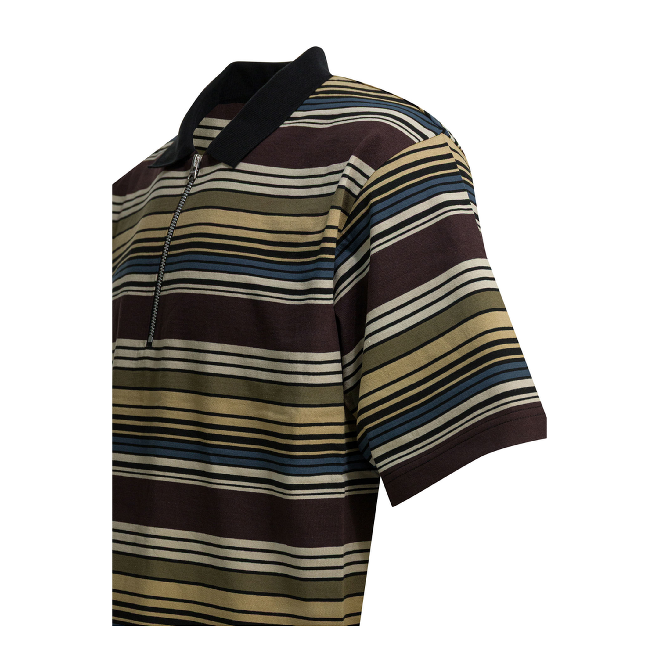 MAYFEYR - Sacai - Striped Buttonless Polo Shirt - 26-03984M615