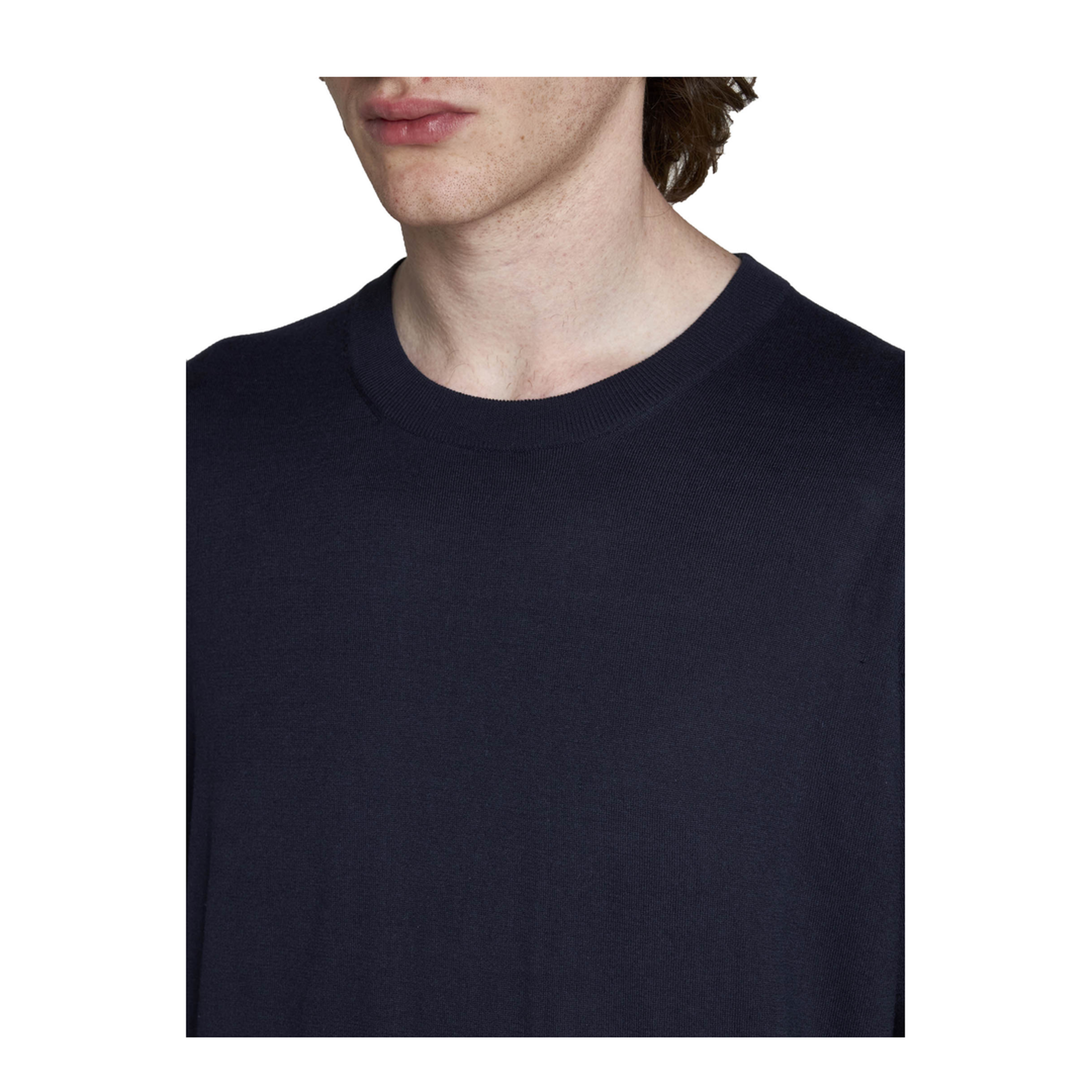 Navy Blue Cotton Sweater