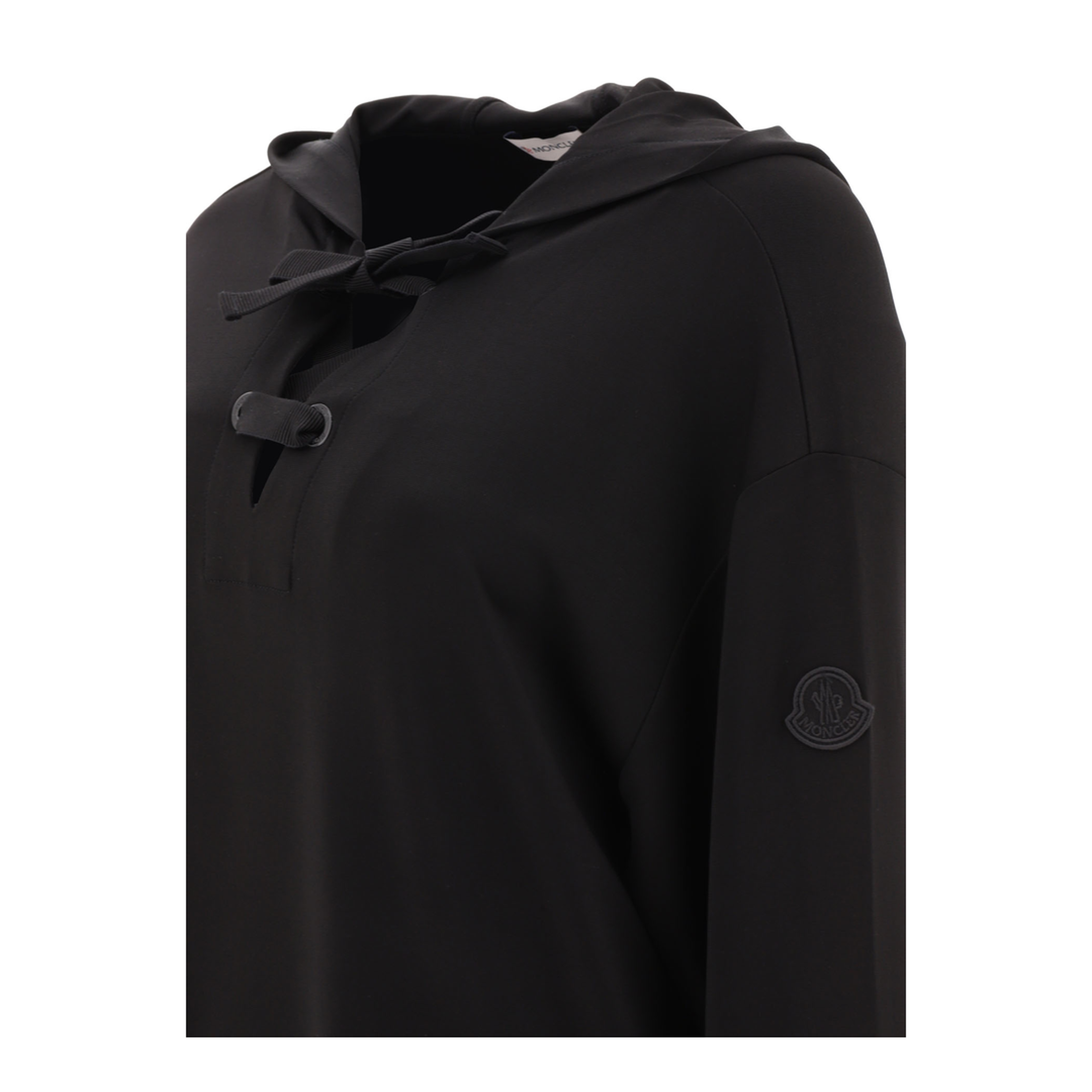 Black Viscose Hoodie