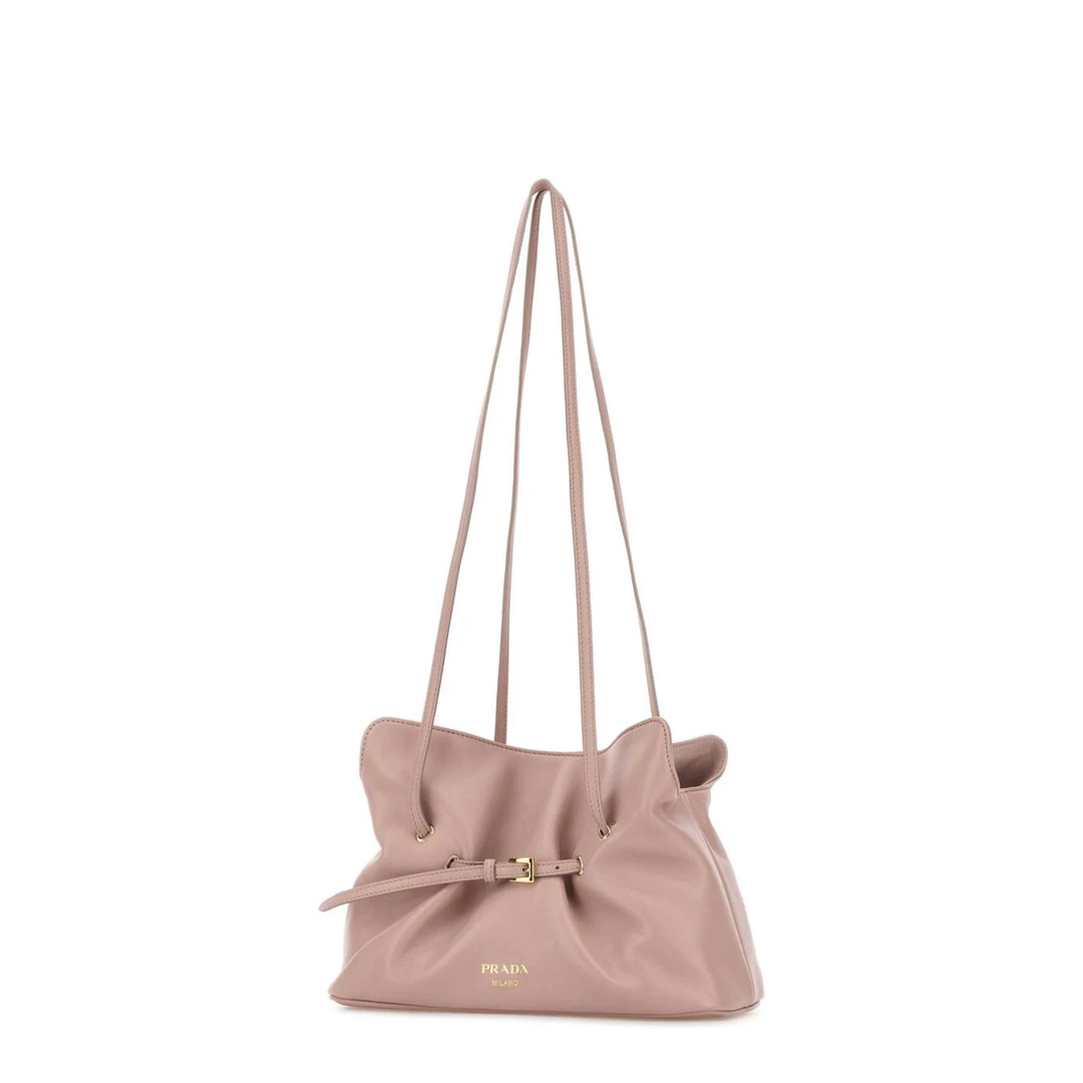 Pink Nappa Leather Small Bucket Bag