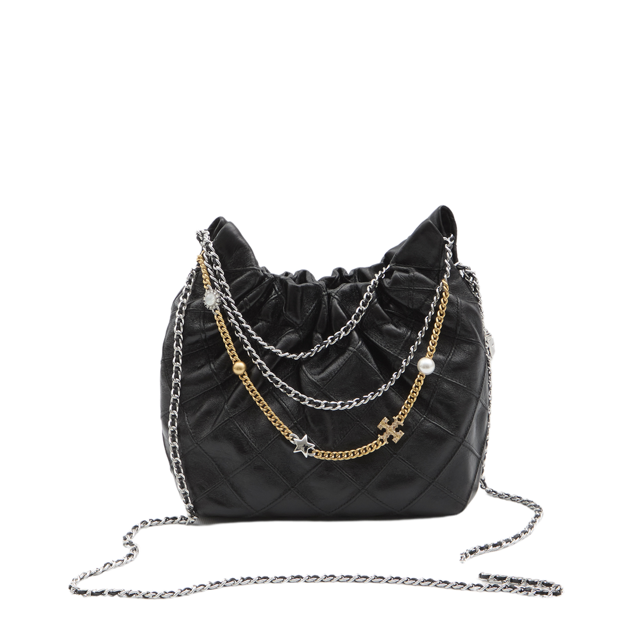 Fleming Mini Leather Hobo Bag