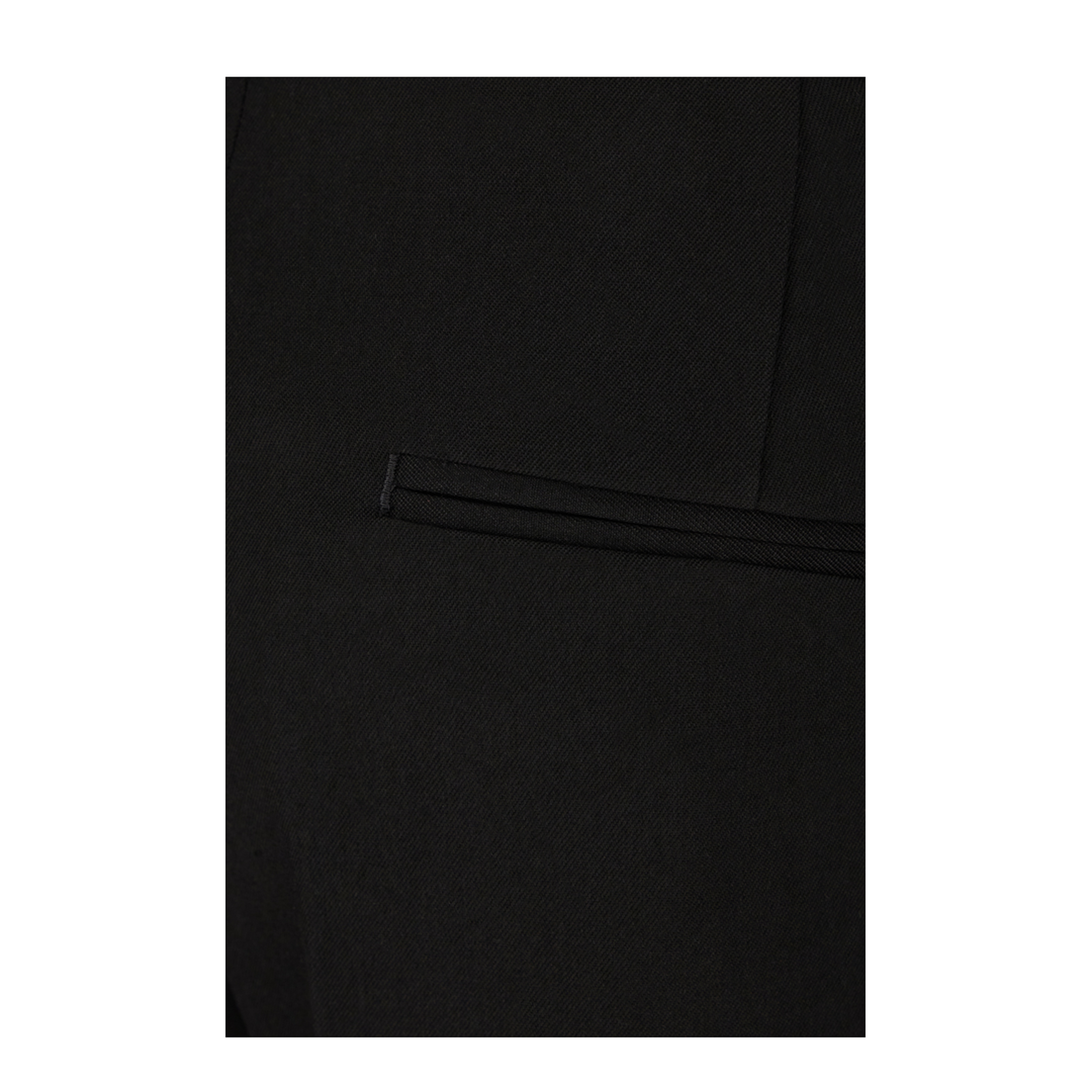 Wool Cropped Trousers Black