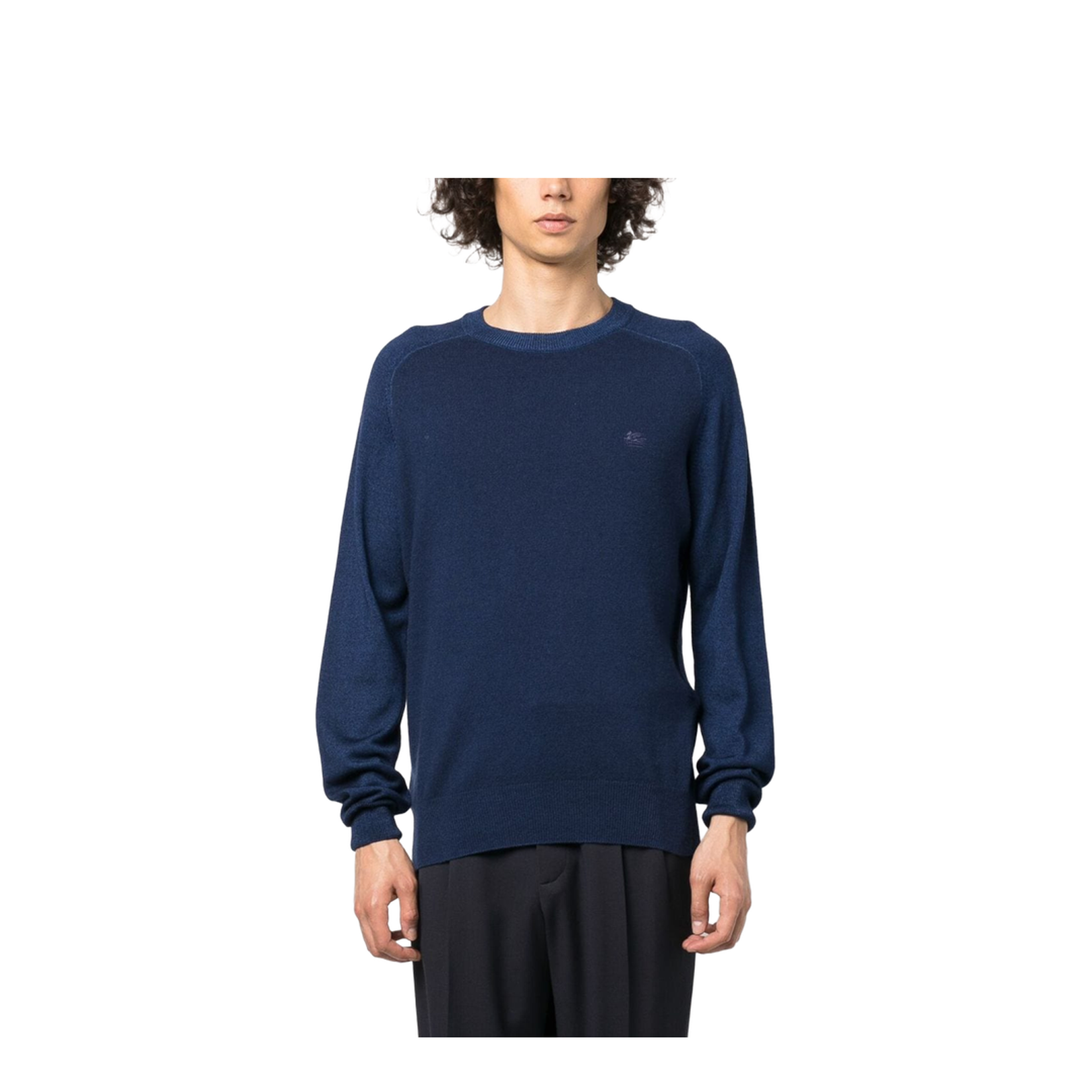 Logo-embroidered Crewneck Knitted Jumper