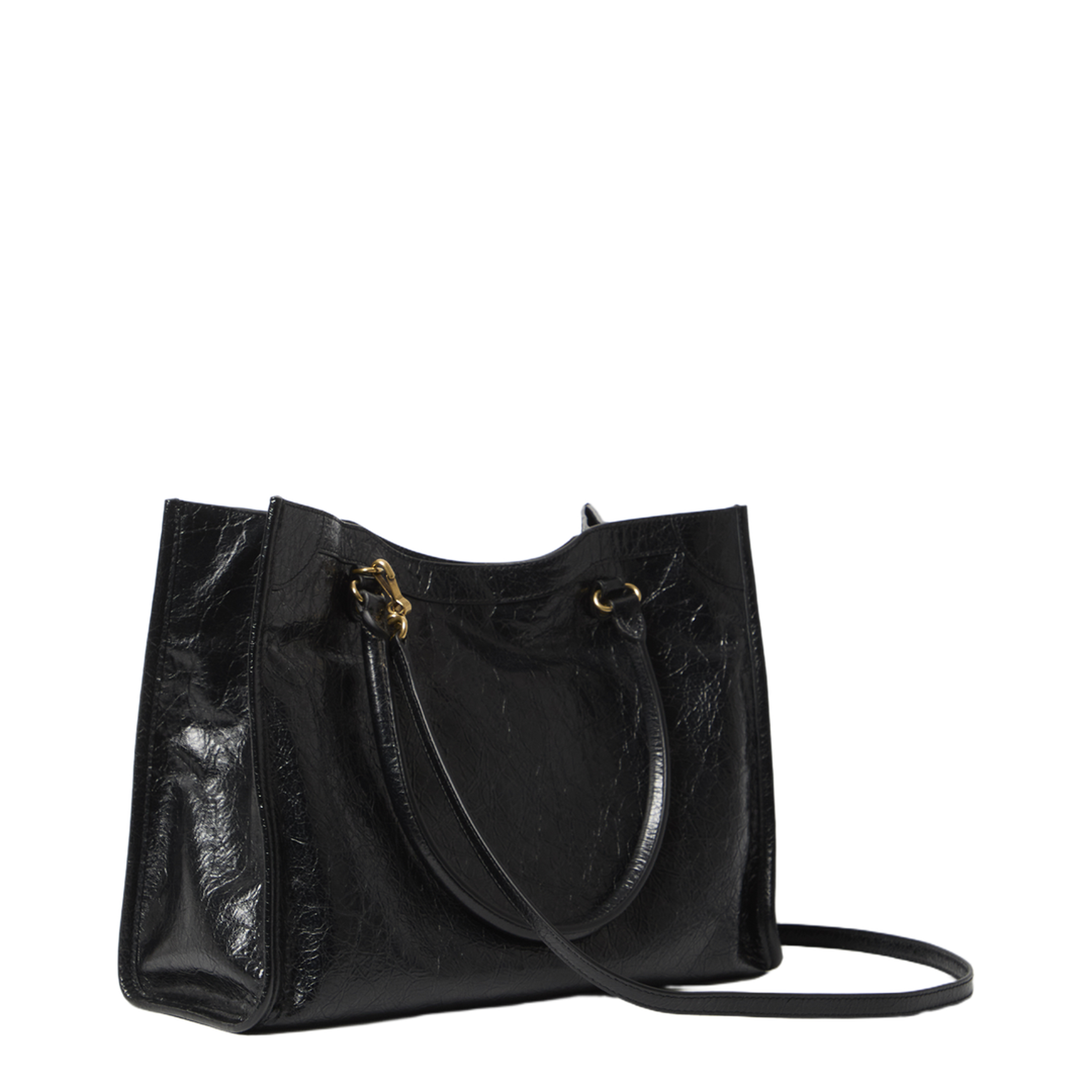 Le City Small Arena Lambskin Tote Bag - Black