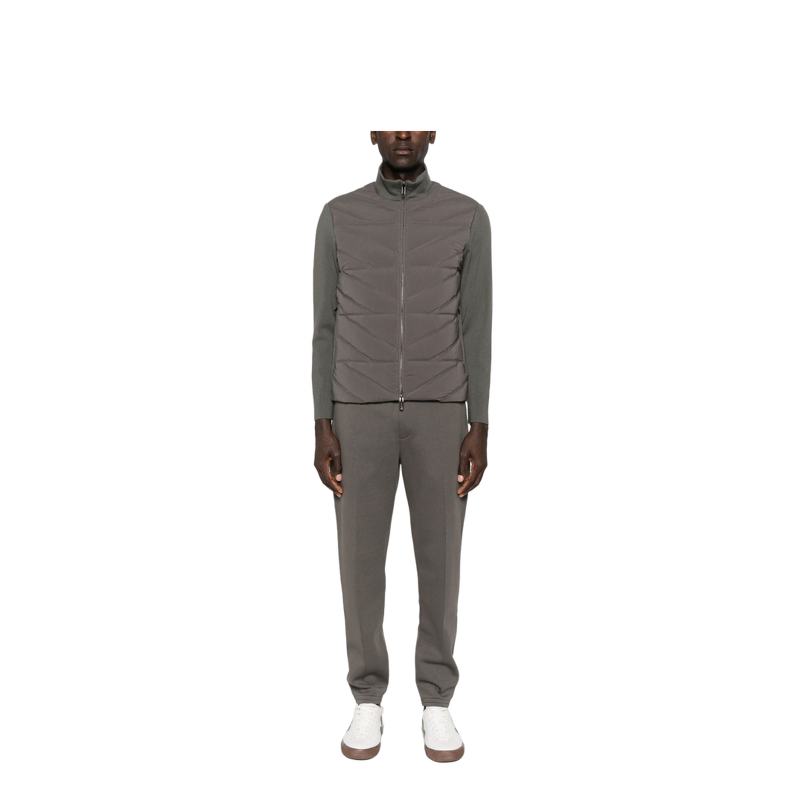 Travel Essentials Two-Piece Effect Full-Zip Down Jacket