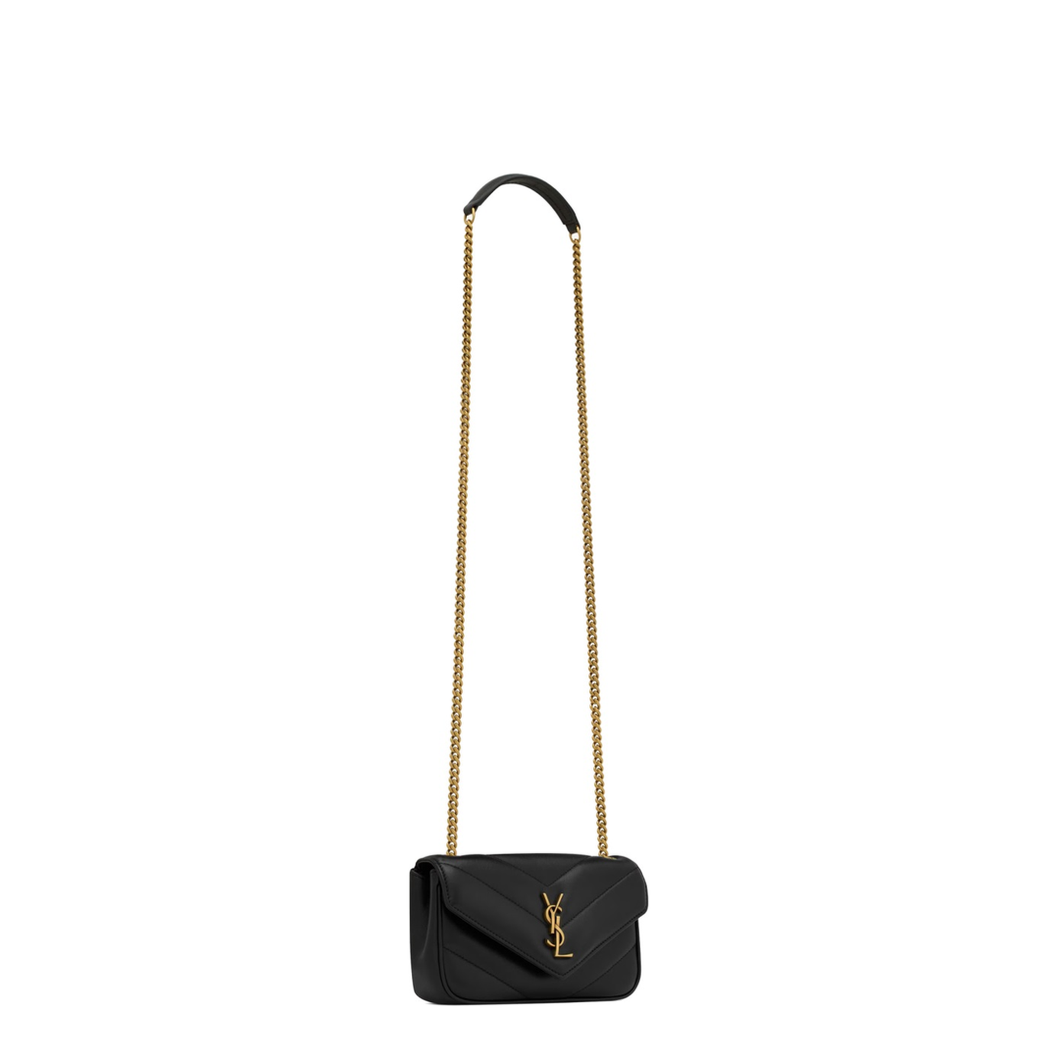 Loulou Mini Chain Bag in Black