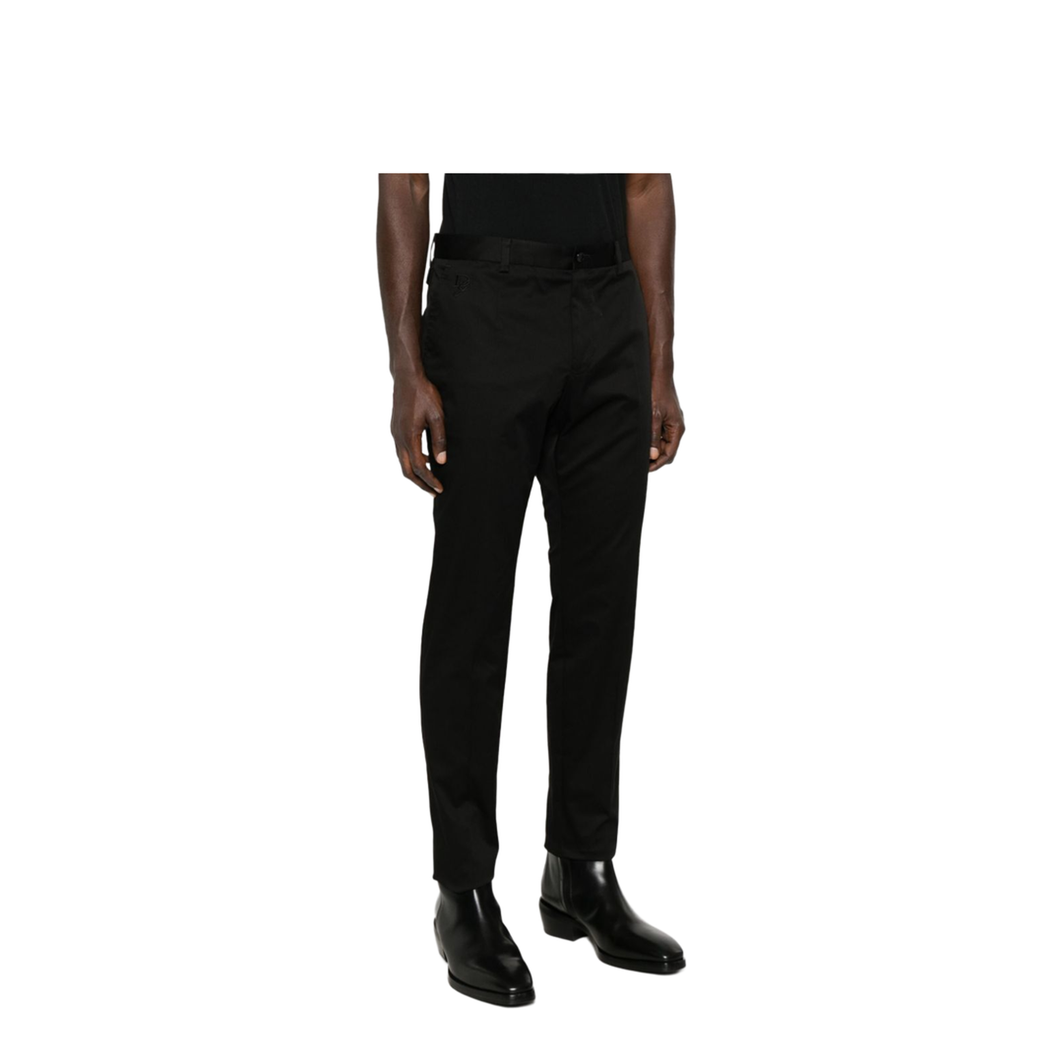 MAYFEYR - Dolce & Gabbana - Logo-Embroidered Tapered Leg Cotton Trousers - GY6IEZGJ090