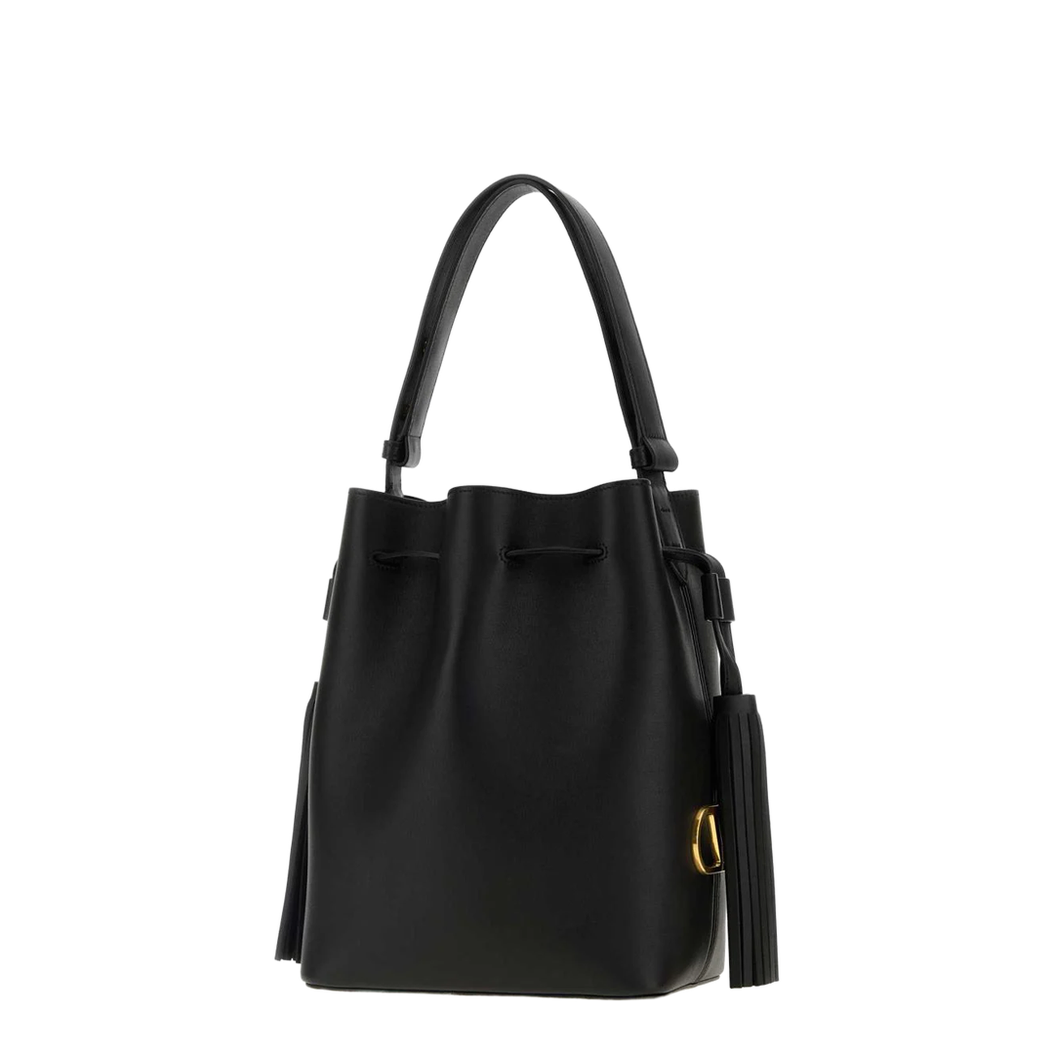 Vlogo Signature Bucket Bag Leather Black