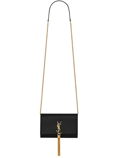 Kate Tassel Chain Wallet, Gold Hardware