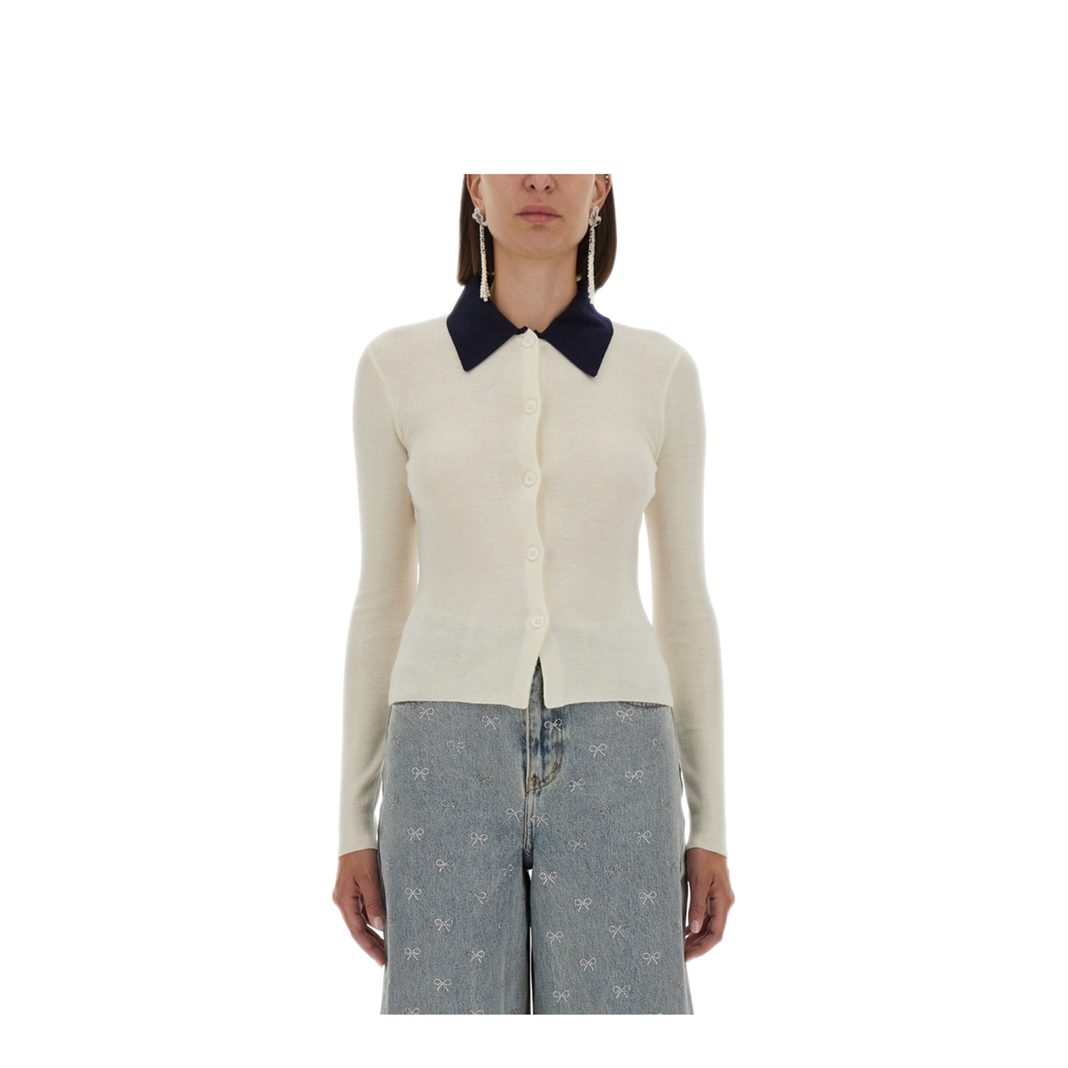MAYFEYR - Self Portrait - Merino Wool Cardigan - PF25097CCCREAM