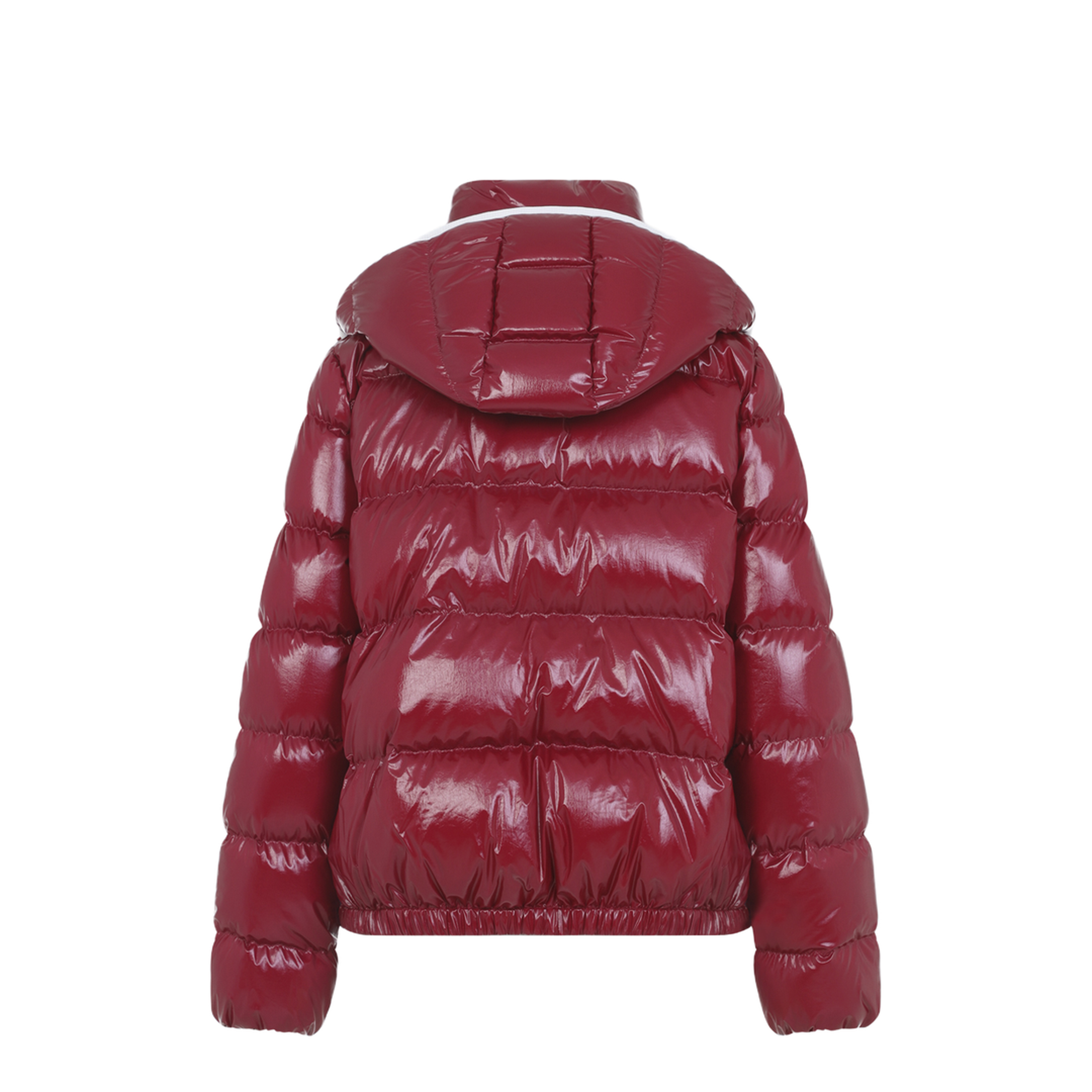 Cherry Pink Andro Hooded Short Down Jacket