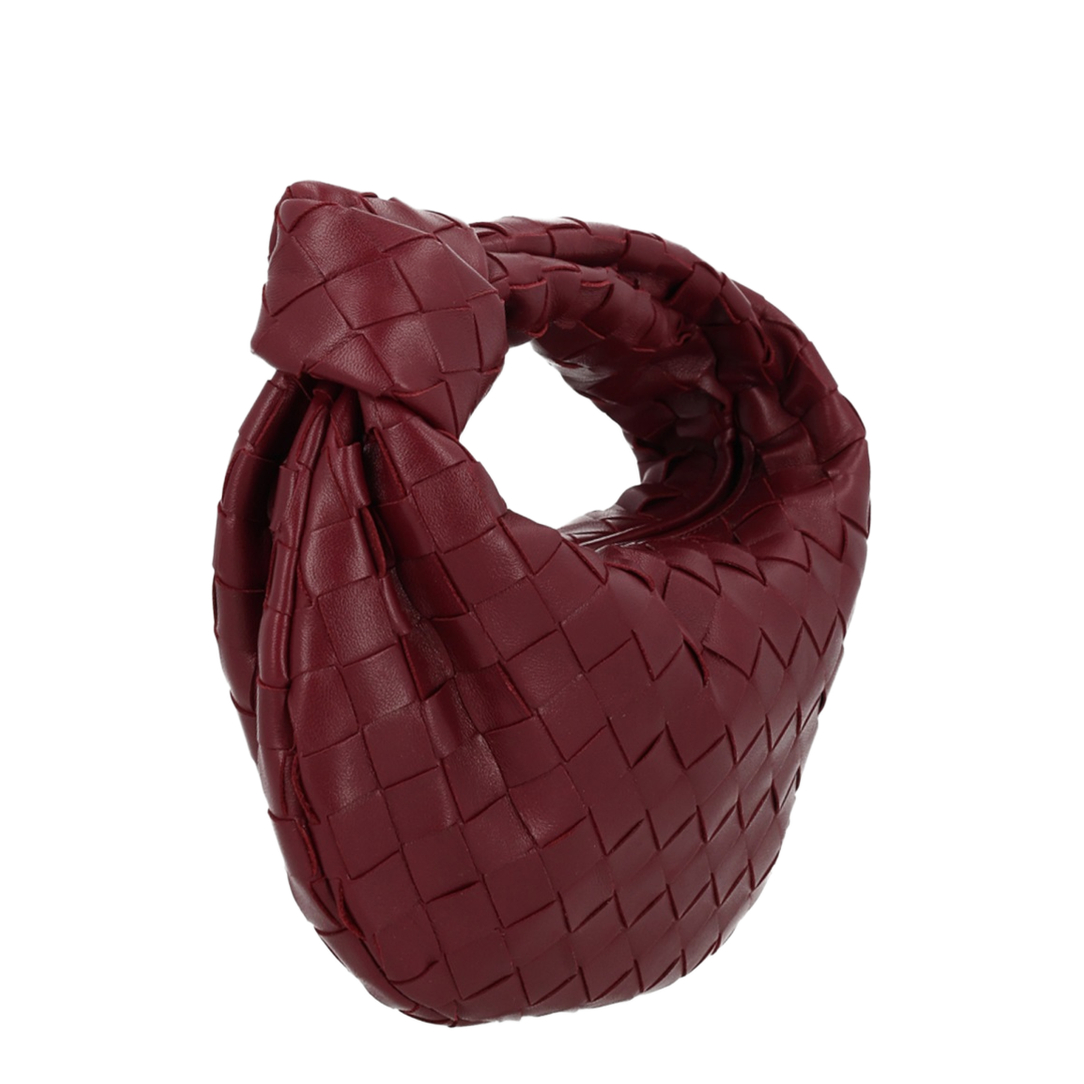 Mini Jodie Leather Top Handle Bag - Red