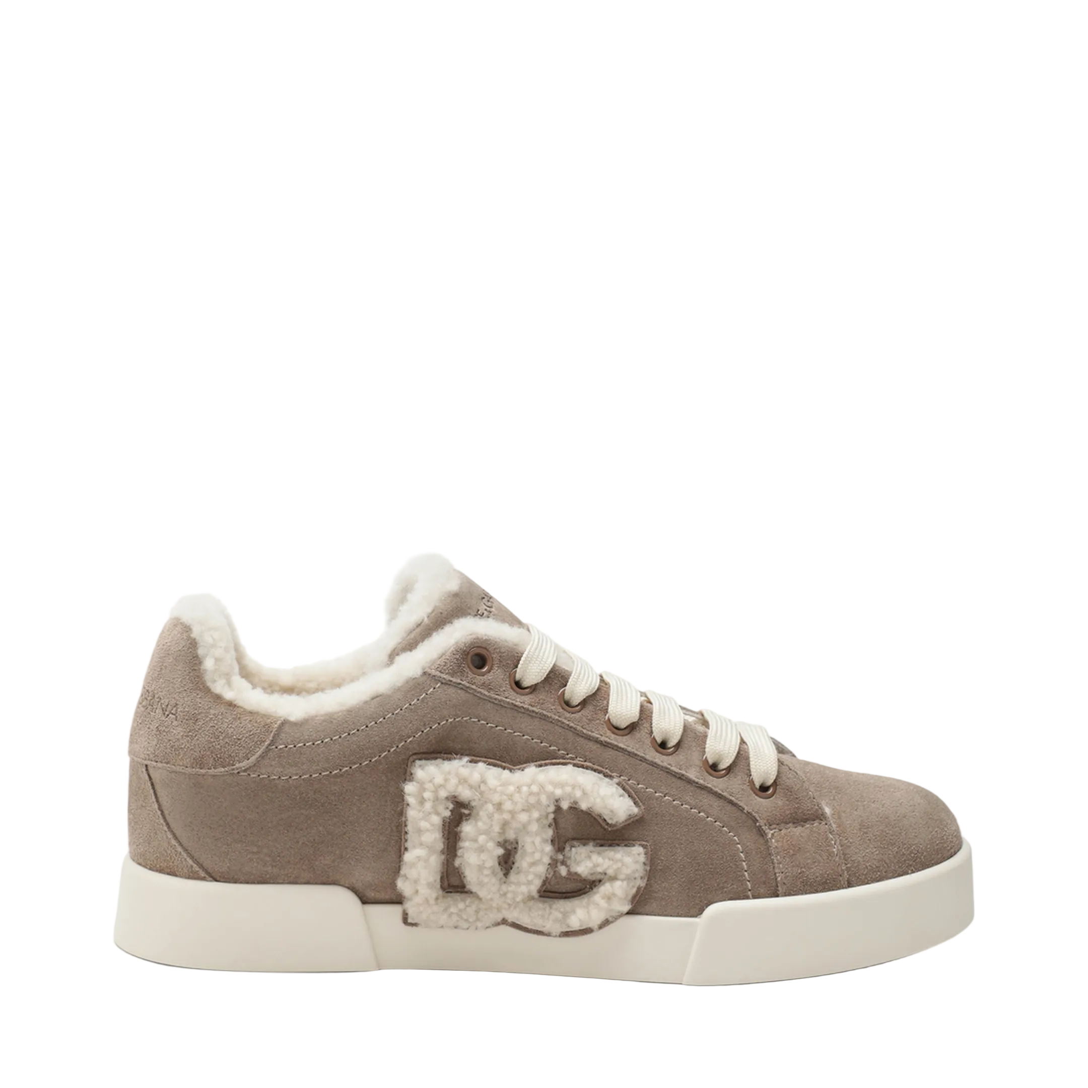 MAYFEYR - Dolce & Gabbana - Portofino Light Sneakers In Calf Leather And Shearling - CK2374AJ2228W065