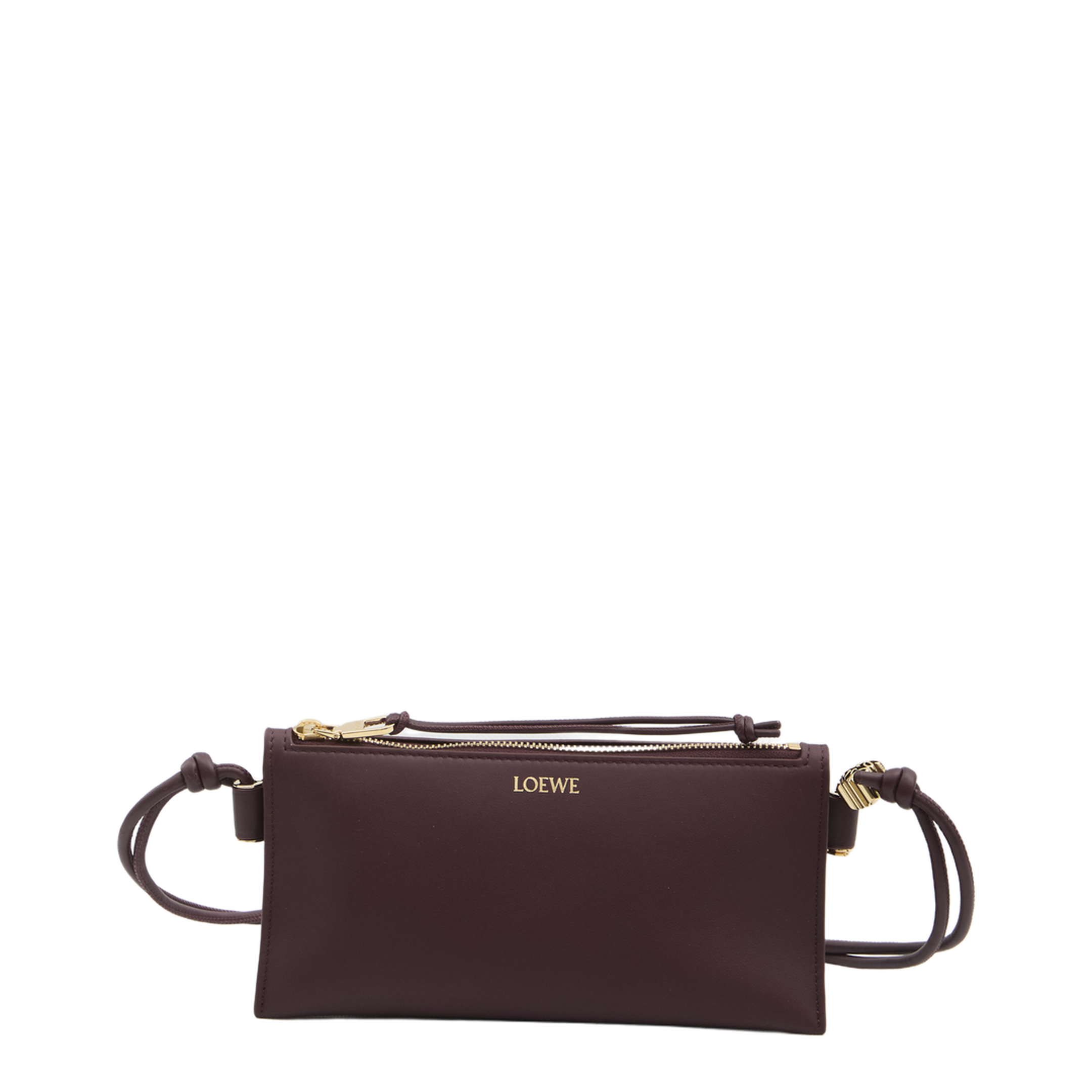 Joya Pouch In Nappa Calfskin - Dark Burgundy